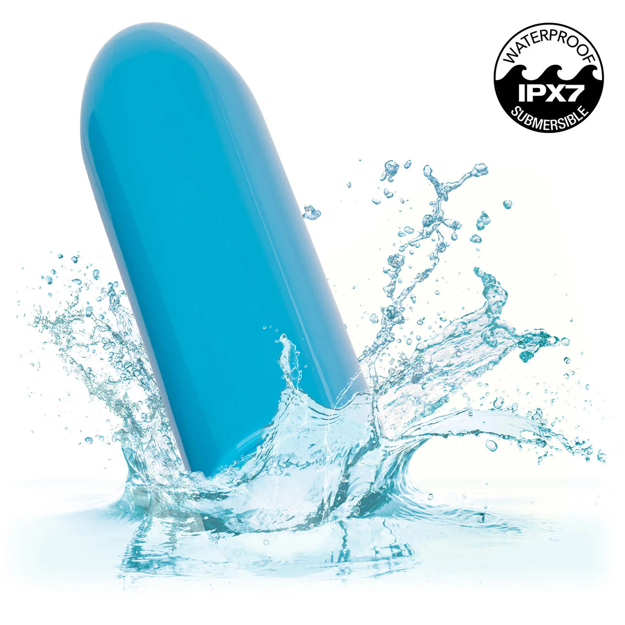 Turbo Buzz Classic Mini Bullet Rechargeable Waterproof Vibrator By CalExotics - Blue - Image 6