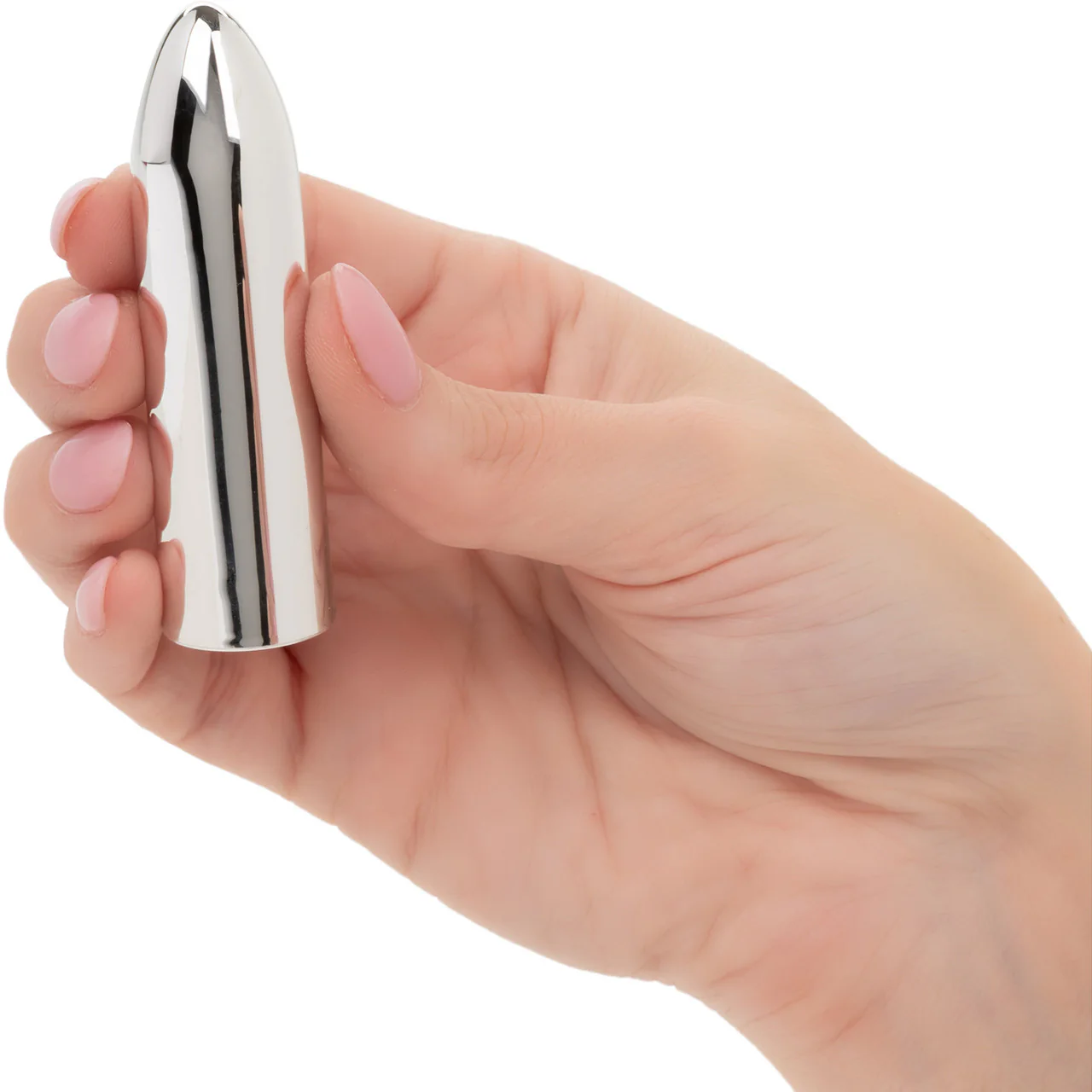 Turbo Buzz Classic Mini Bullet Rechargeable Waterproof Vibrator By CalExotics - Silver - Image 2