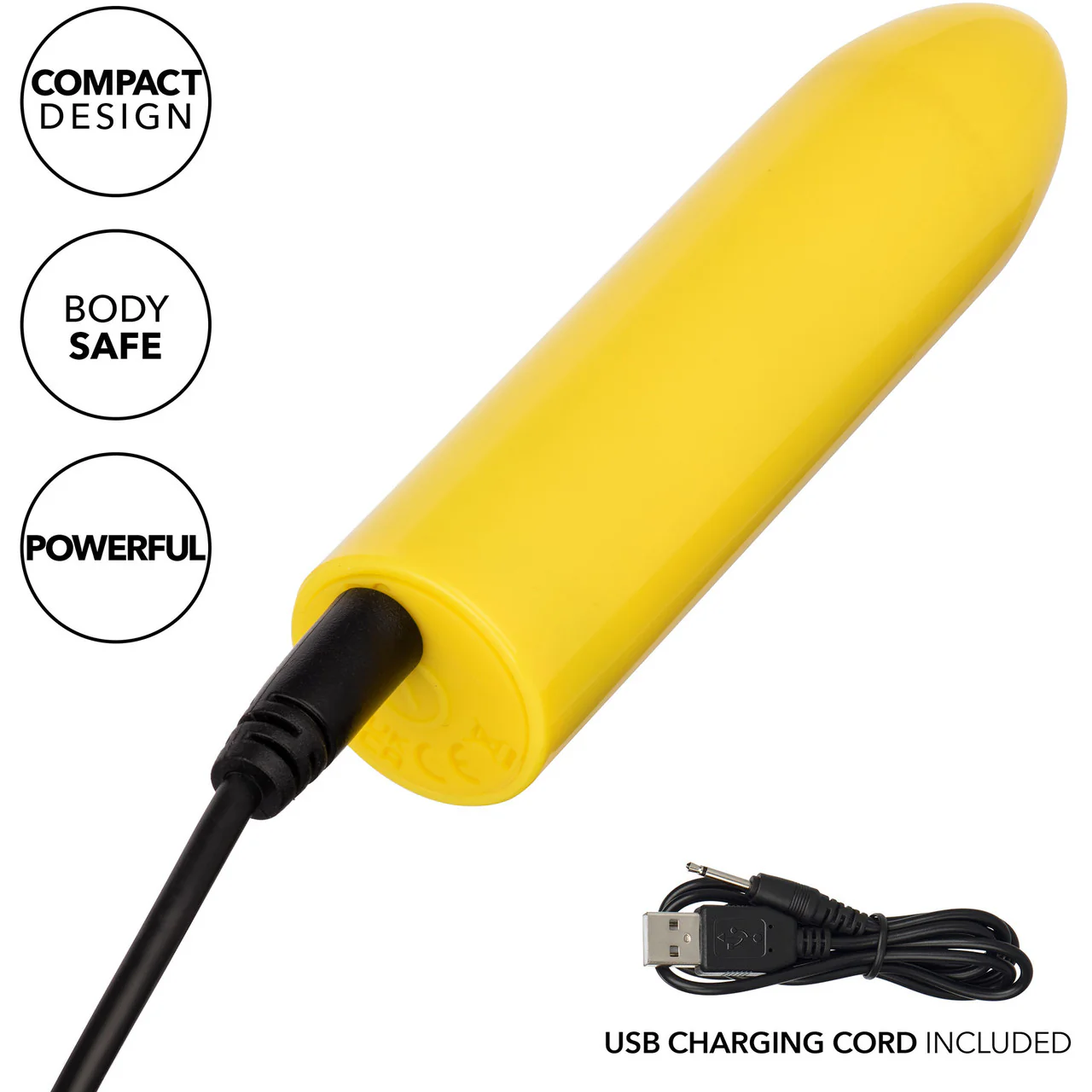 Turbo Buzz Classic Mini Bullet Rechargeable Waterproof Vibrator By CalExotics - Yellow - Image 5