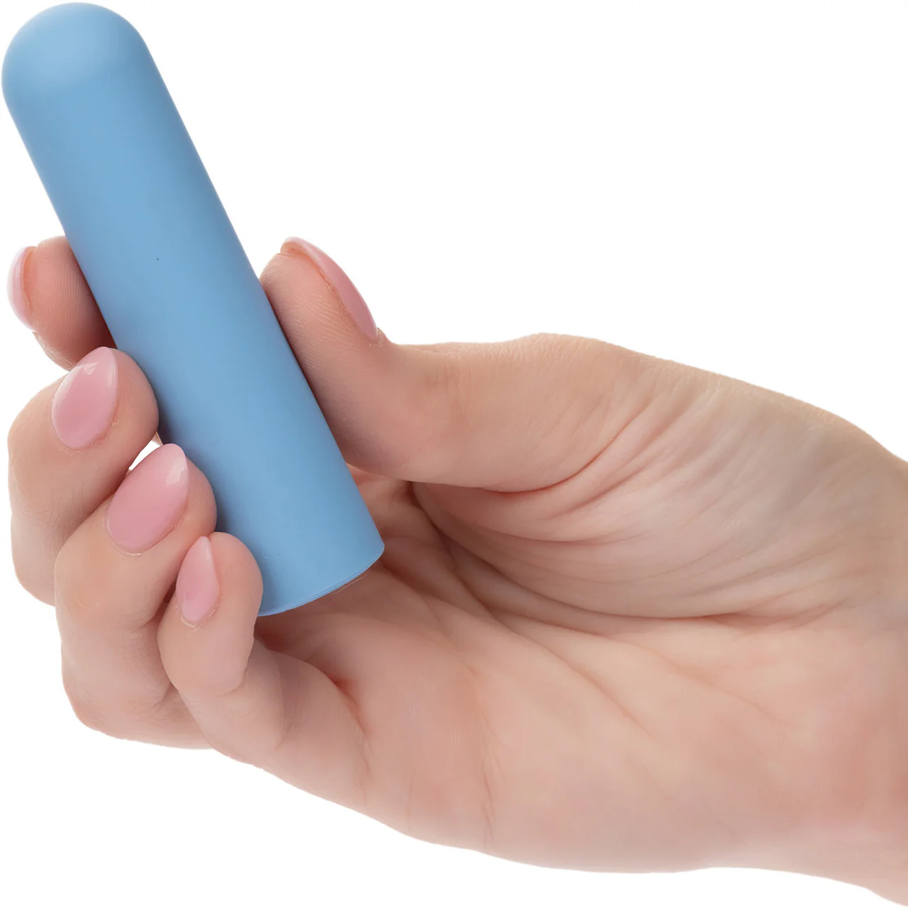Turbo Buzz Rounded Bullet Rechargeable Waterproof Vibrator By CalExotics - Blue - Image 2