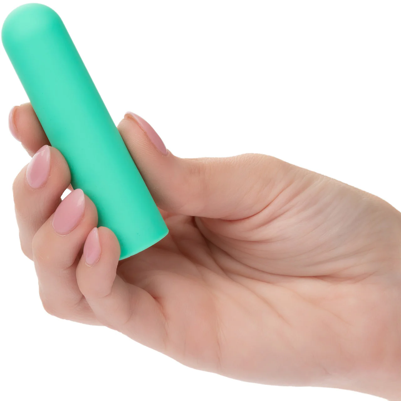 Turbo Buzz Rounded Bullet Rechargeable Waterproof Vibrator By CalExotics - Green - Image 2