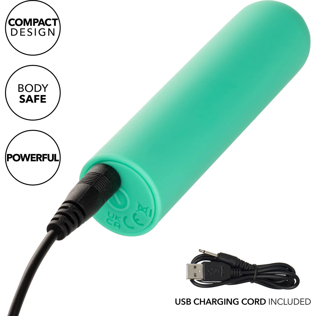 Turbo Buzz Rounded Bullet Rechargeable Waterproof Vibrator By CalExotics - Green - Image 5