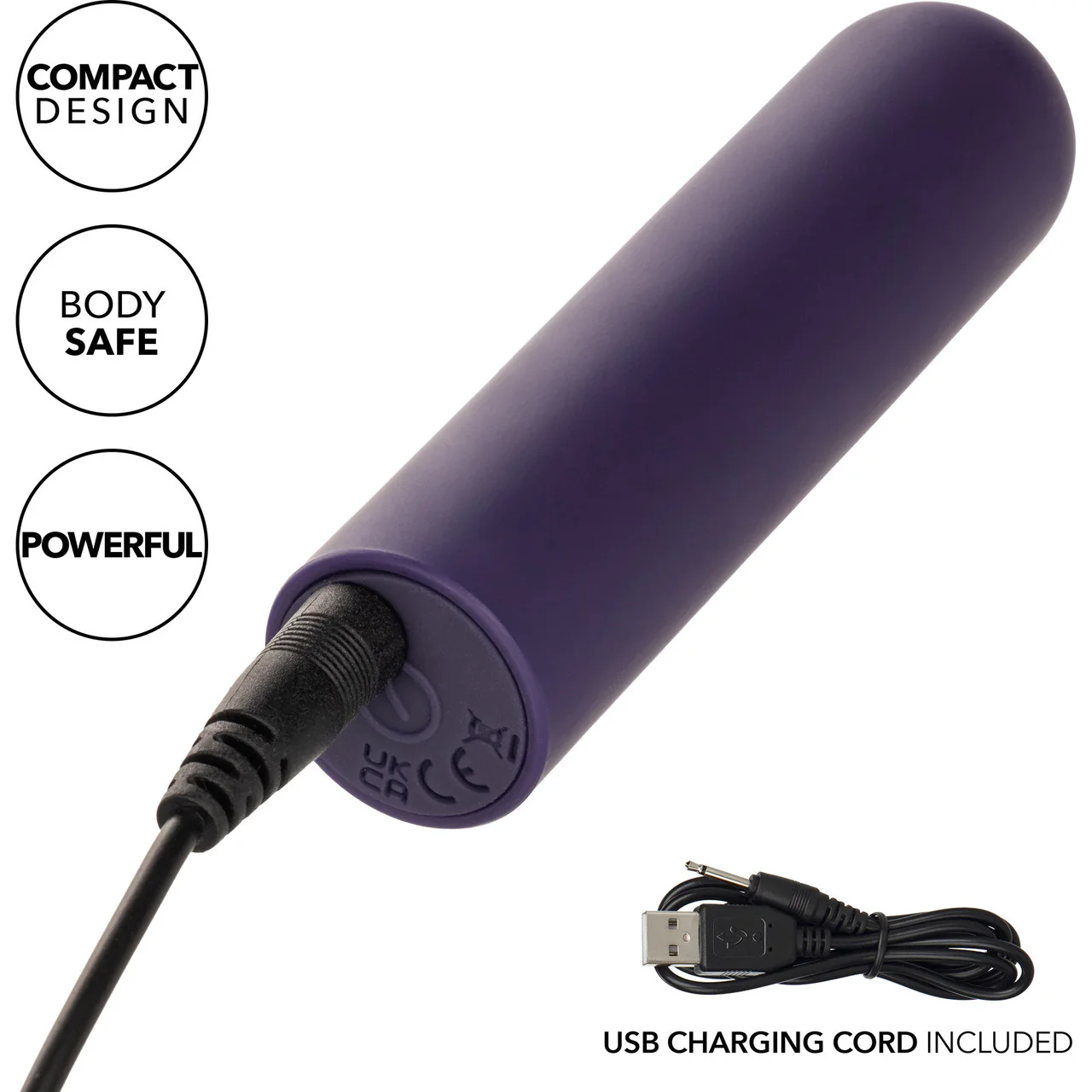 Turbo Buzz Rounded Bullet Rechargeable Waterproof Vibrator By CalExotics - Purple - Image 5