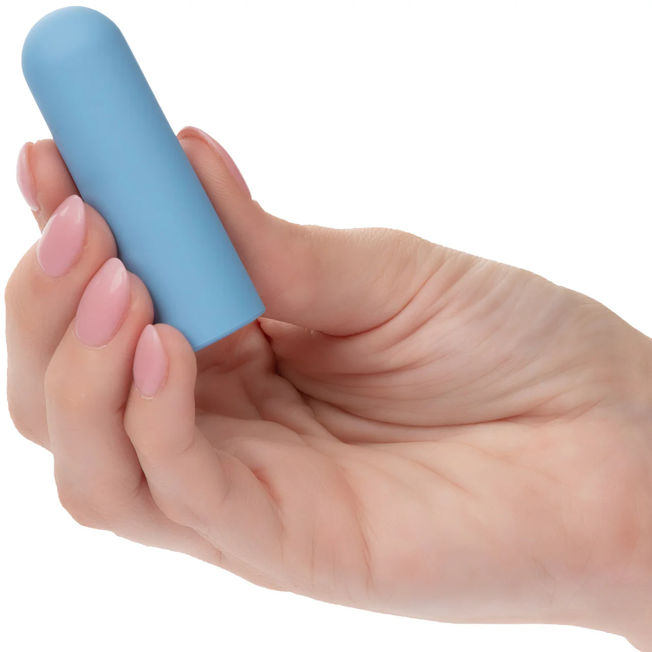 Turbo Buzz Rounded Mini Bullet Rechargeable Waterproof Vibrator By CalExotics - Blue - Image 2