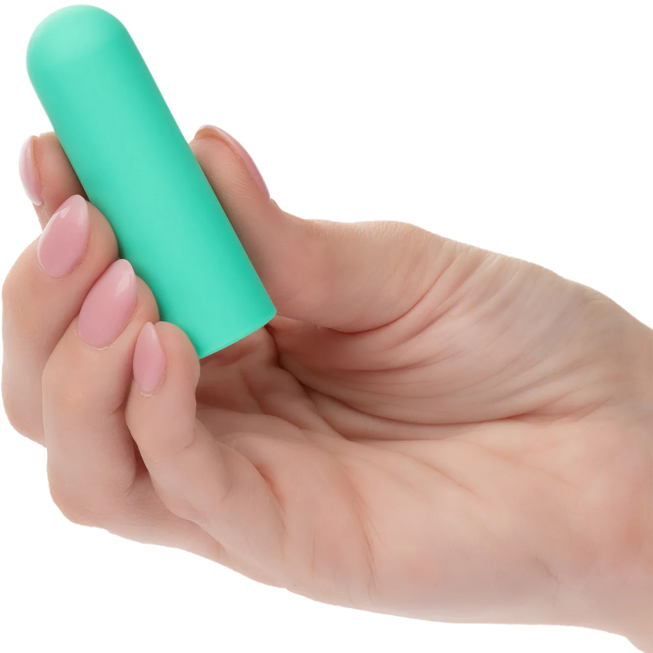 Turbo Buzz Rounded Mini Bullet Rechargeable Waterproof Vibrator By CalExotics - Green - Image 2