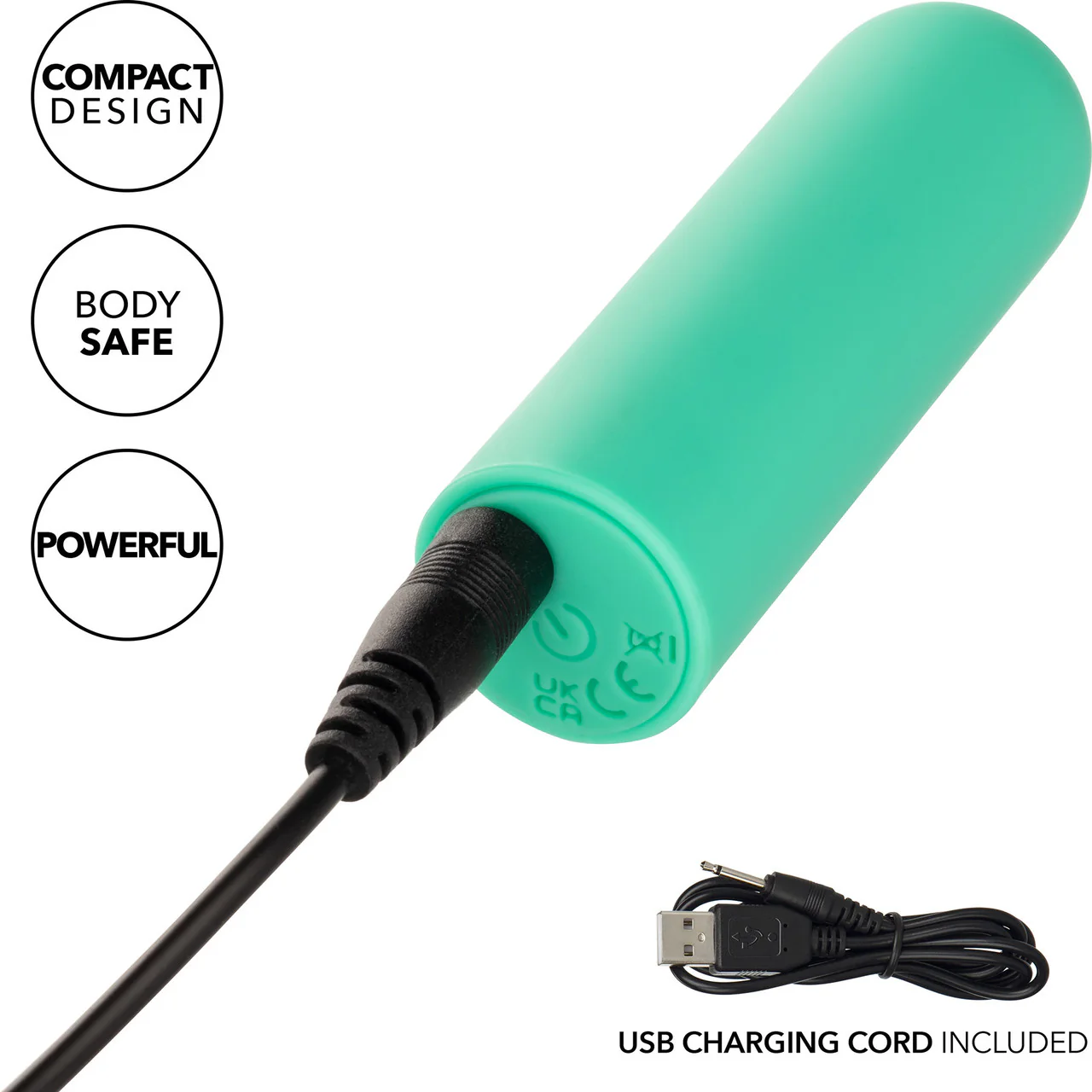 Turbo Buzz Rounded Mini Bullet Rechargeable Waterproof Vibrator By CalExotics - Green - Image 5