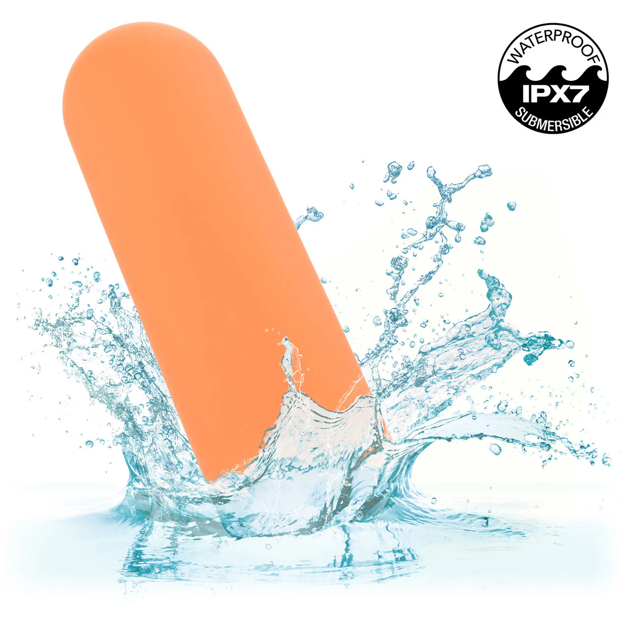 Turbo Buzz Rounded Mini Bullet Rechargeable Waterproof Vibrator By CalExotics - Orange - Image 6