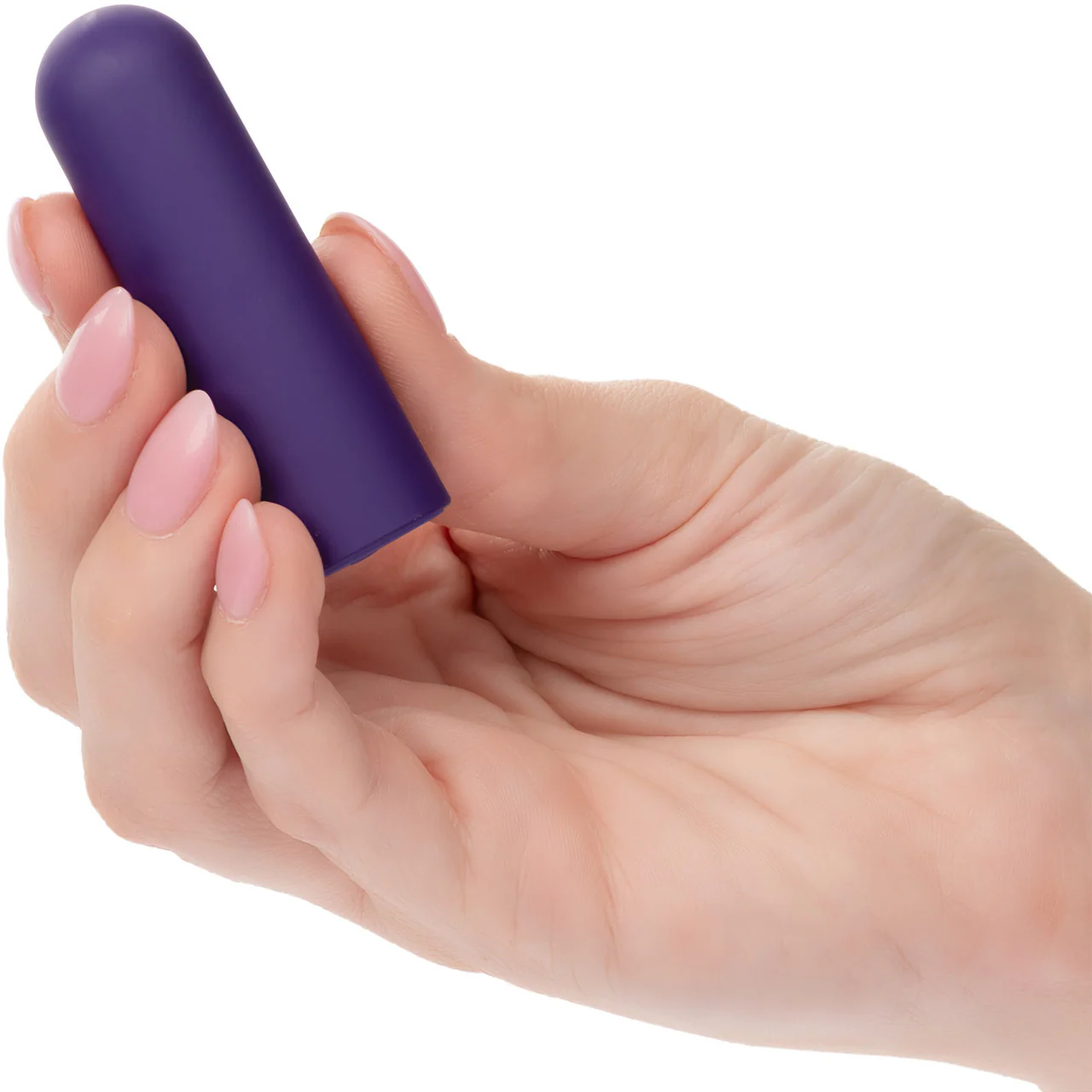 Turbo Buzz Rounded Mini Bullet Rechargeable Waterproof Vibrator By CalExotics - Purple - Image 2