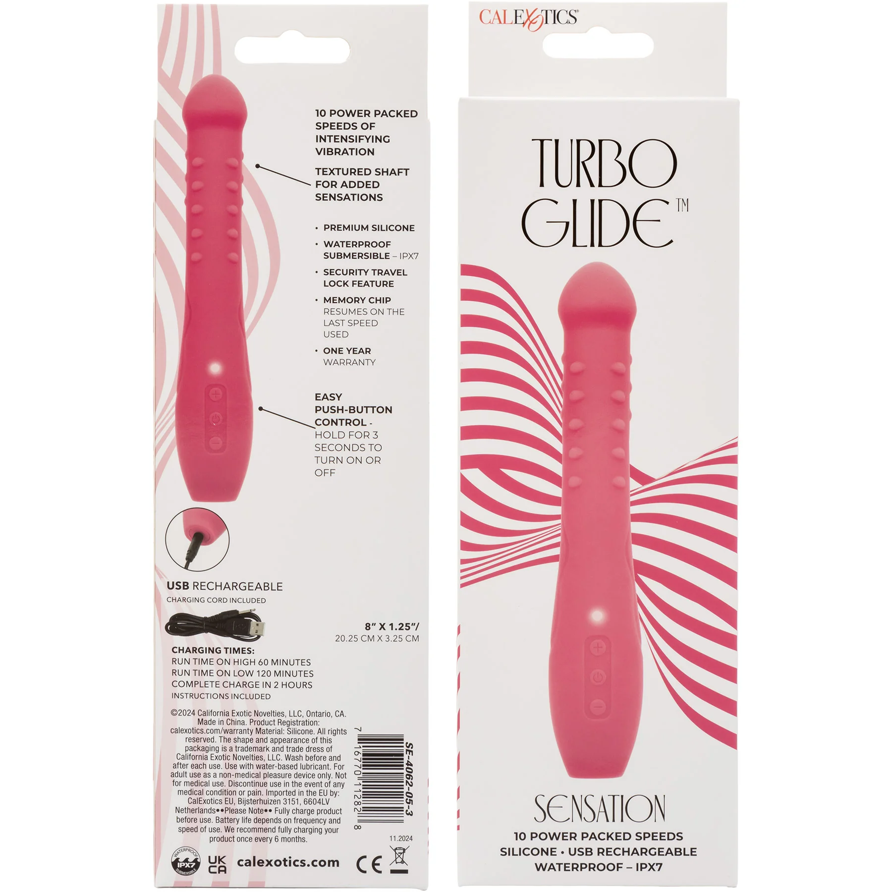 Turbo Glide™ Sensation Rechargeable Silicone Vibrator By CalExotics - Image 6