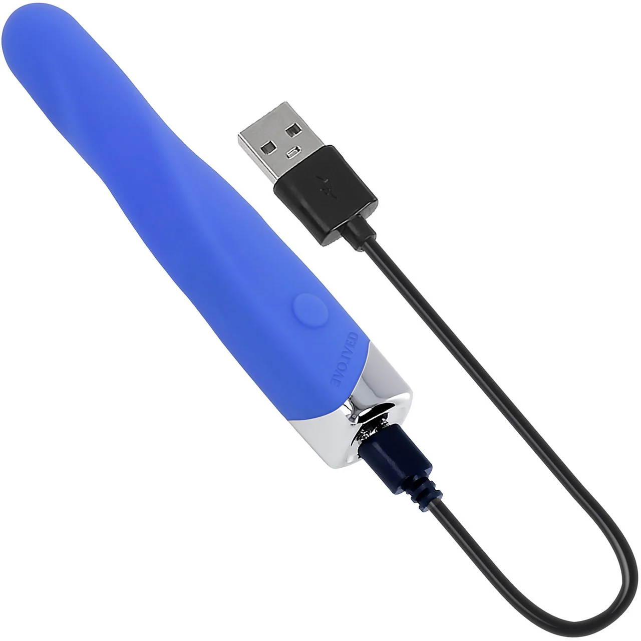 Twisted Temptation Rechargeable Waterproof Silicone Vibrator By Evolved Novelties - Blue - Image 8