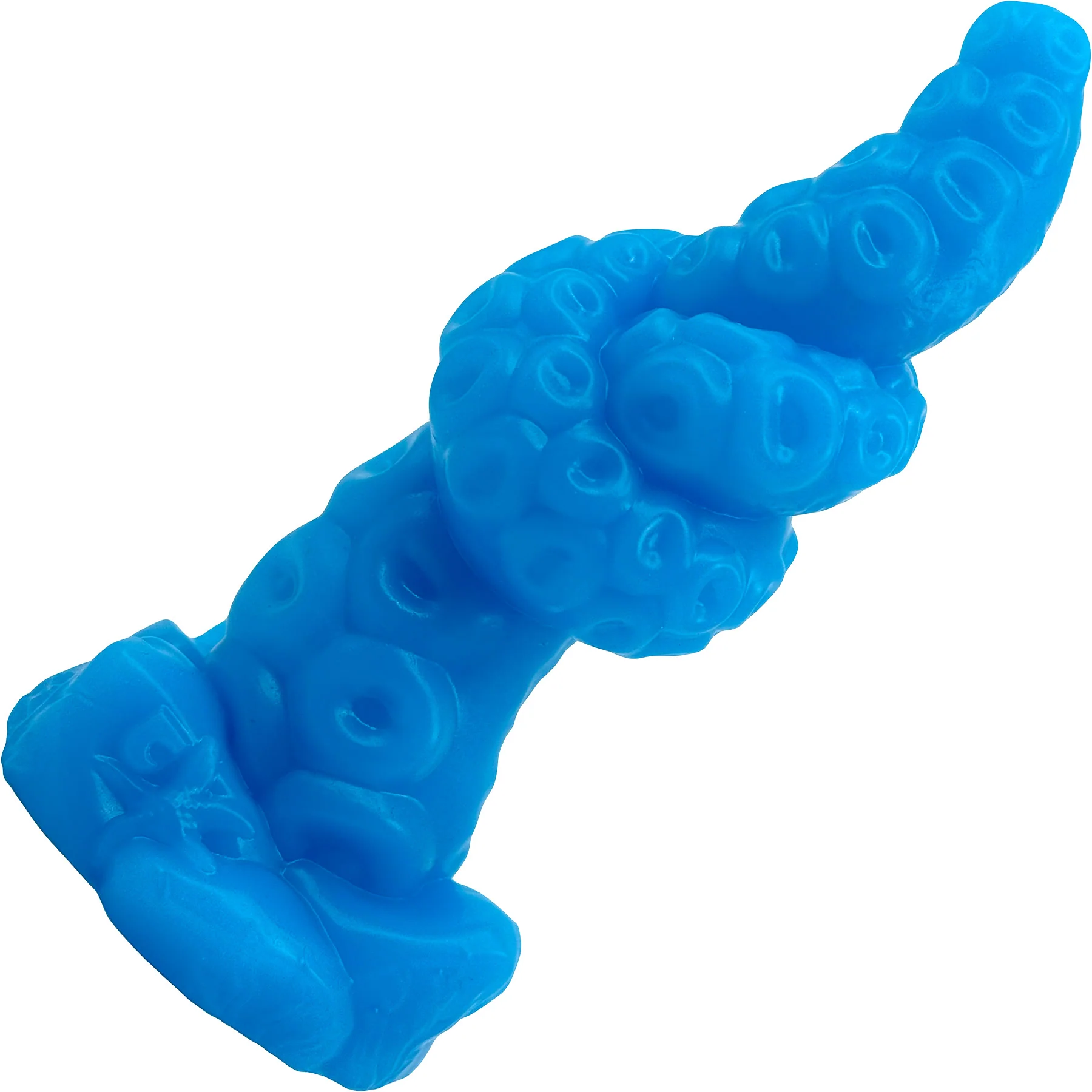Uncover Creations Tentacle Knot II Glow In The Dark 8" Silicone Fantasy Dildo - Deep Dive Blue - Image 3