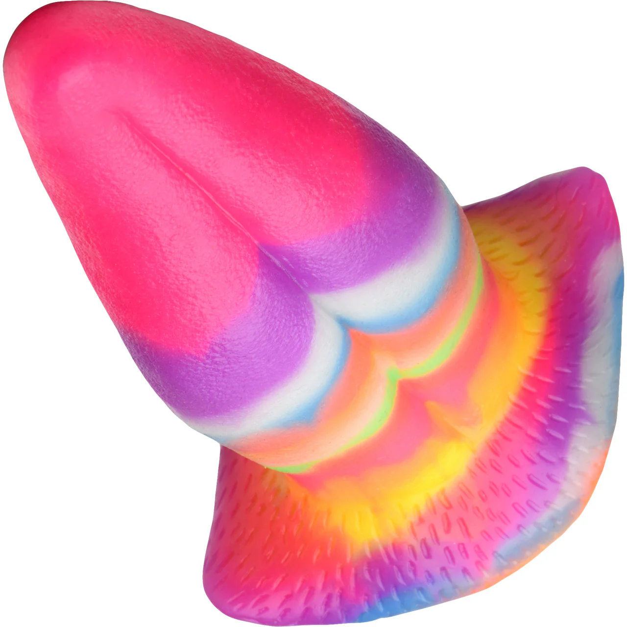 Unicorn Tongue Rainbow Glow In The Dark 7.4" Silicone Suction Cup Dildo By Creature Cocks - Image 7