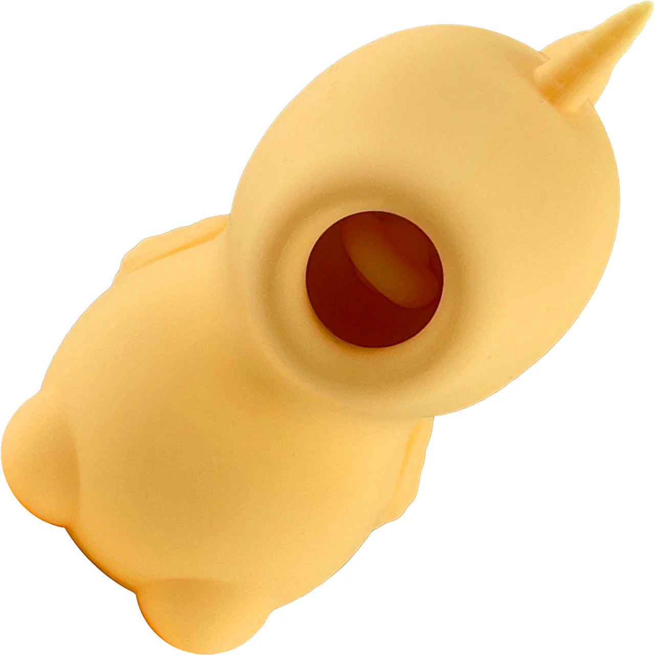 Unihorn Bean Blossom Flicking Silicone Clitoral Vibrator - Yellow - Image 9