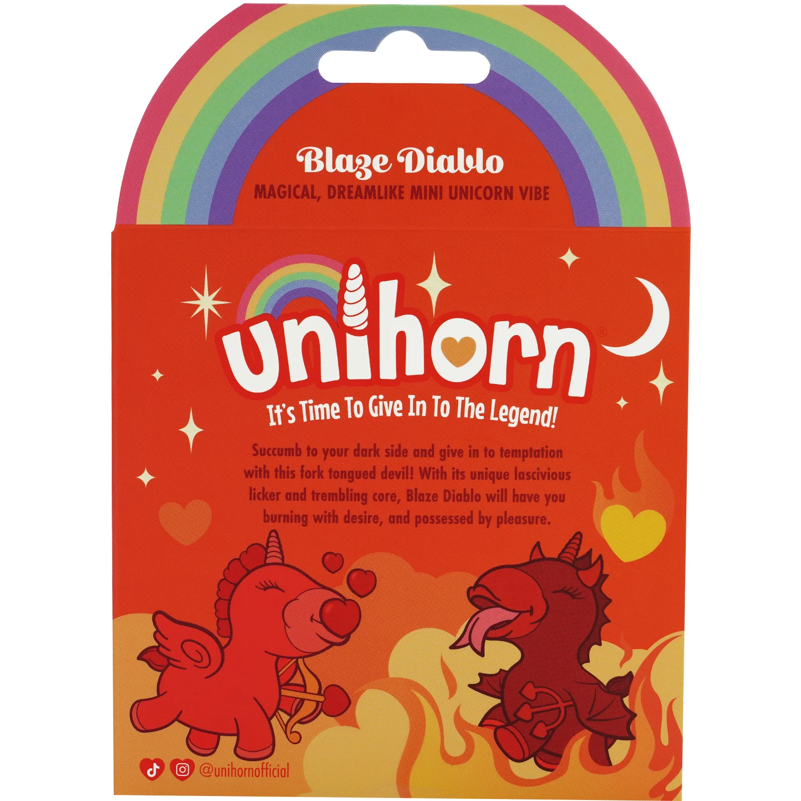 Unihorn Blaze Diablo Licking Forked Tongue Silicone Clitoral Vibrator - Red - Image 12
