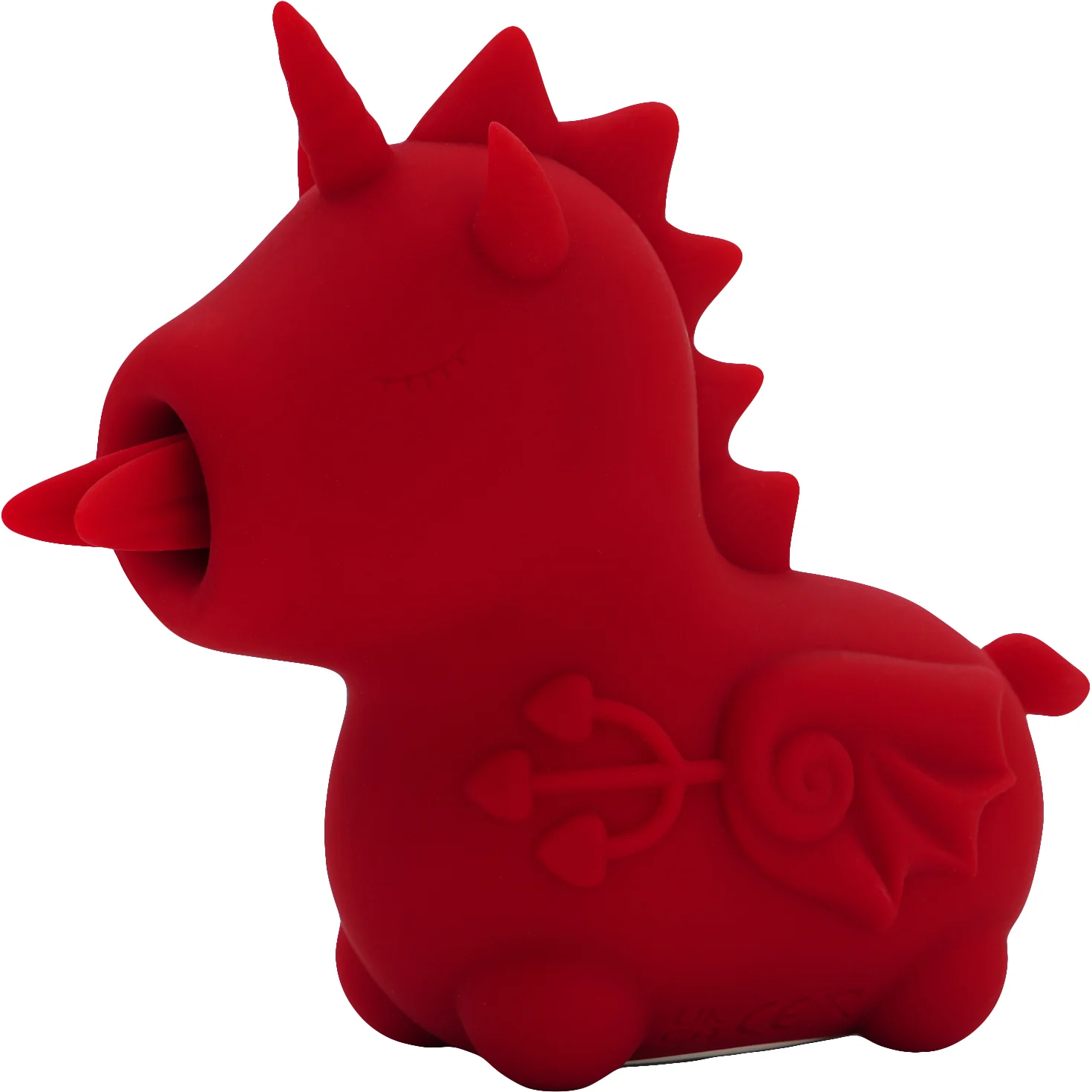 Unihorn Blaze Diablo Licking Forked Tongue Silicone Clitoral Vibrator - Red - Image 3