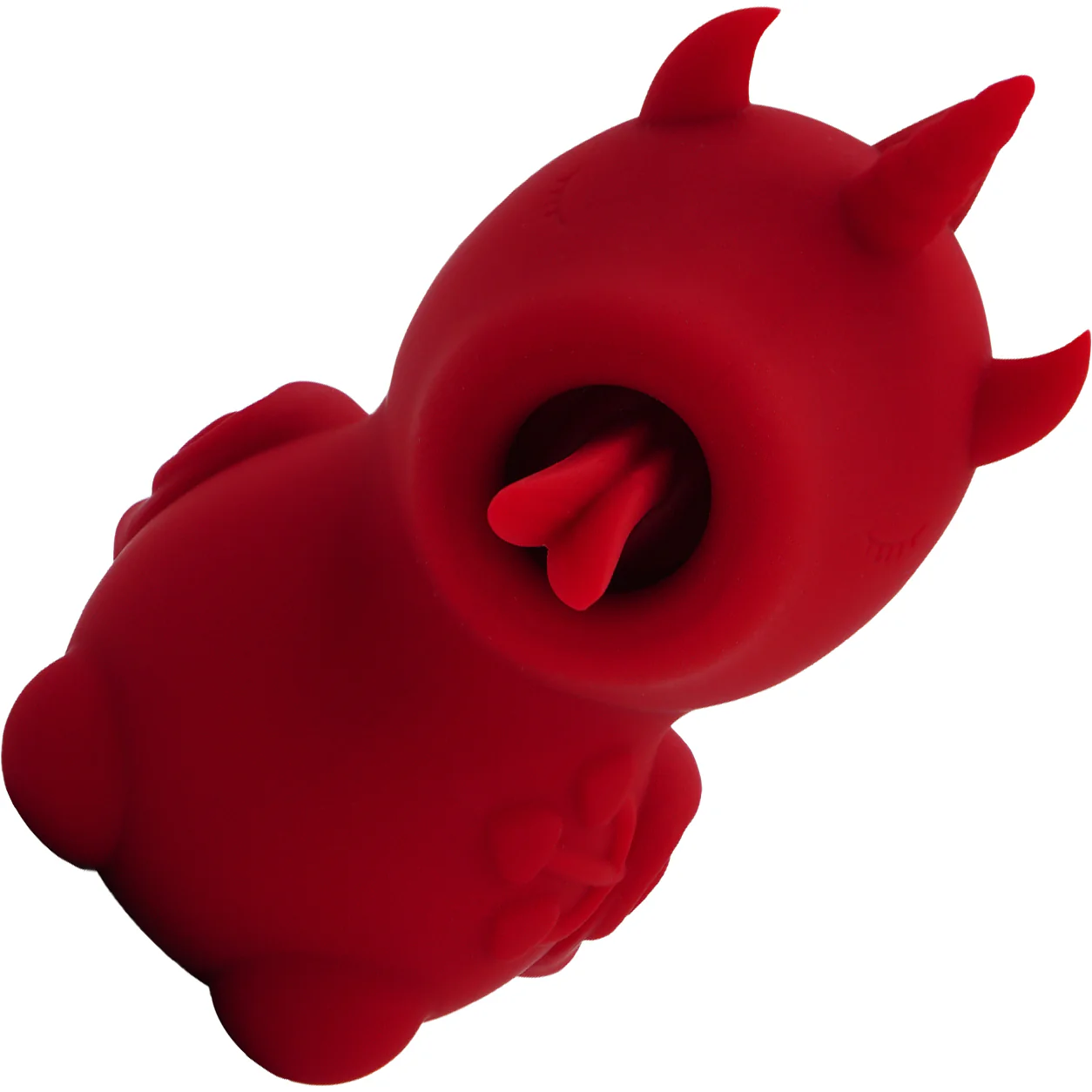 Unihorn Blaze Diablo Licking Forked Tongue Silicone Clitoral Vibrator - Red - Image 7