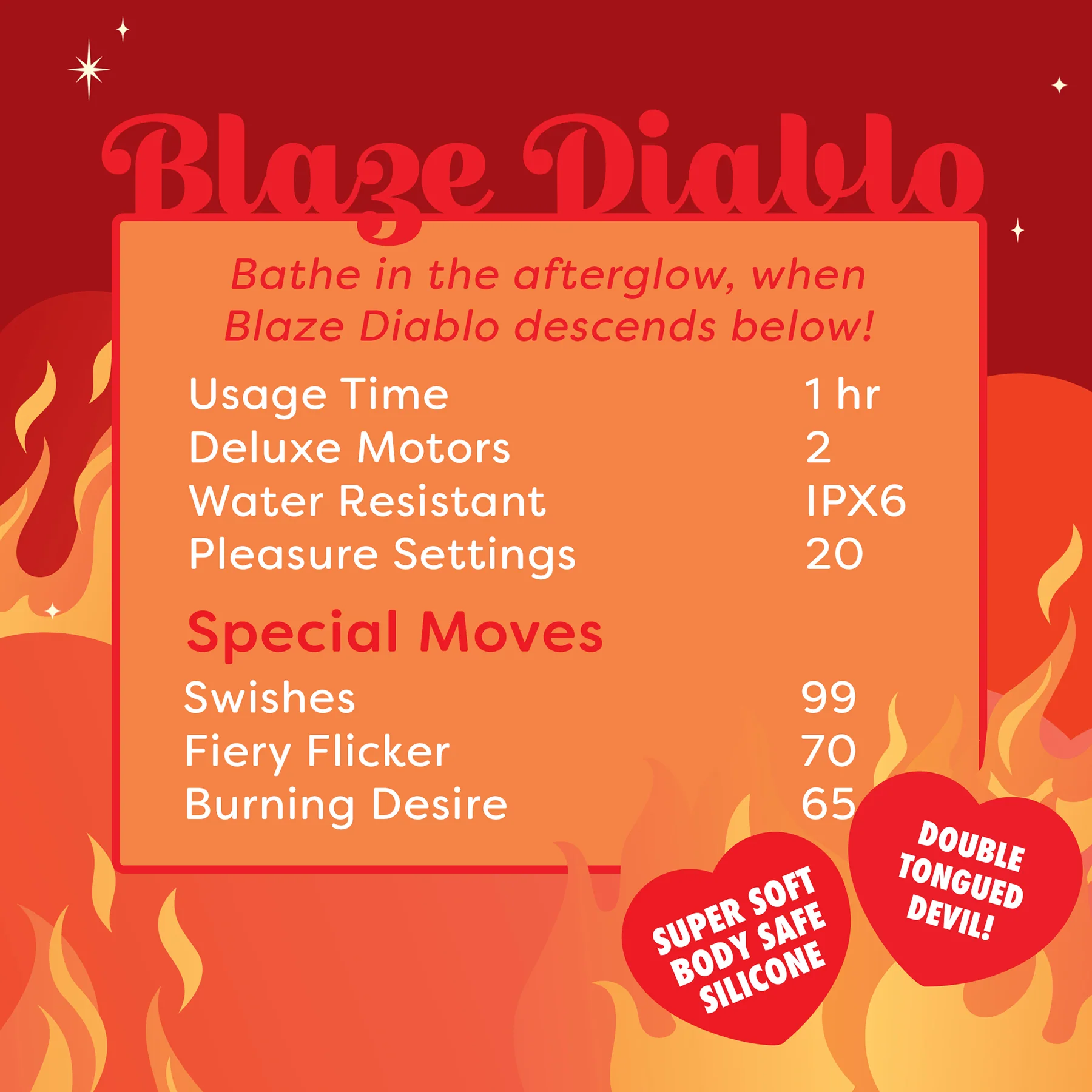 Unihorn Blaze Diablo Licking Forked Tongue Silicone Clitoral Vibrator - Red - Image 8