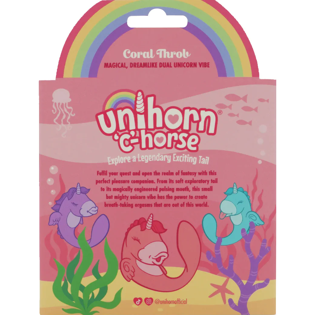 Unihorn C-Horse Coral Throb Pulsing Silicone Clitoral Vibrator - Image 9