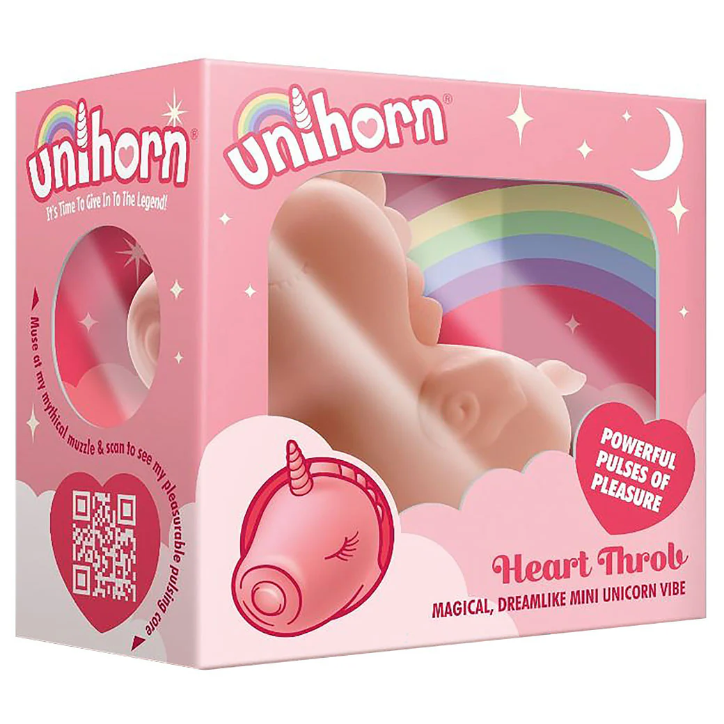 Unihorn Heart Throb Pulsing Silicone Clitoral Vibrator - Pink - Image 19