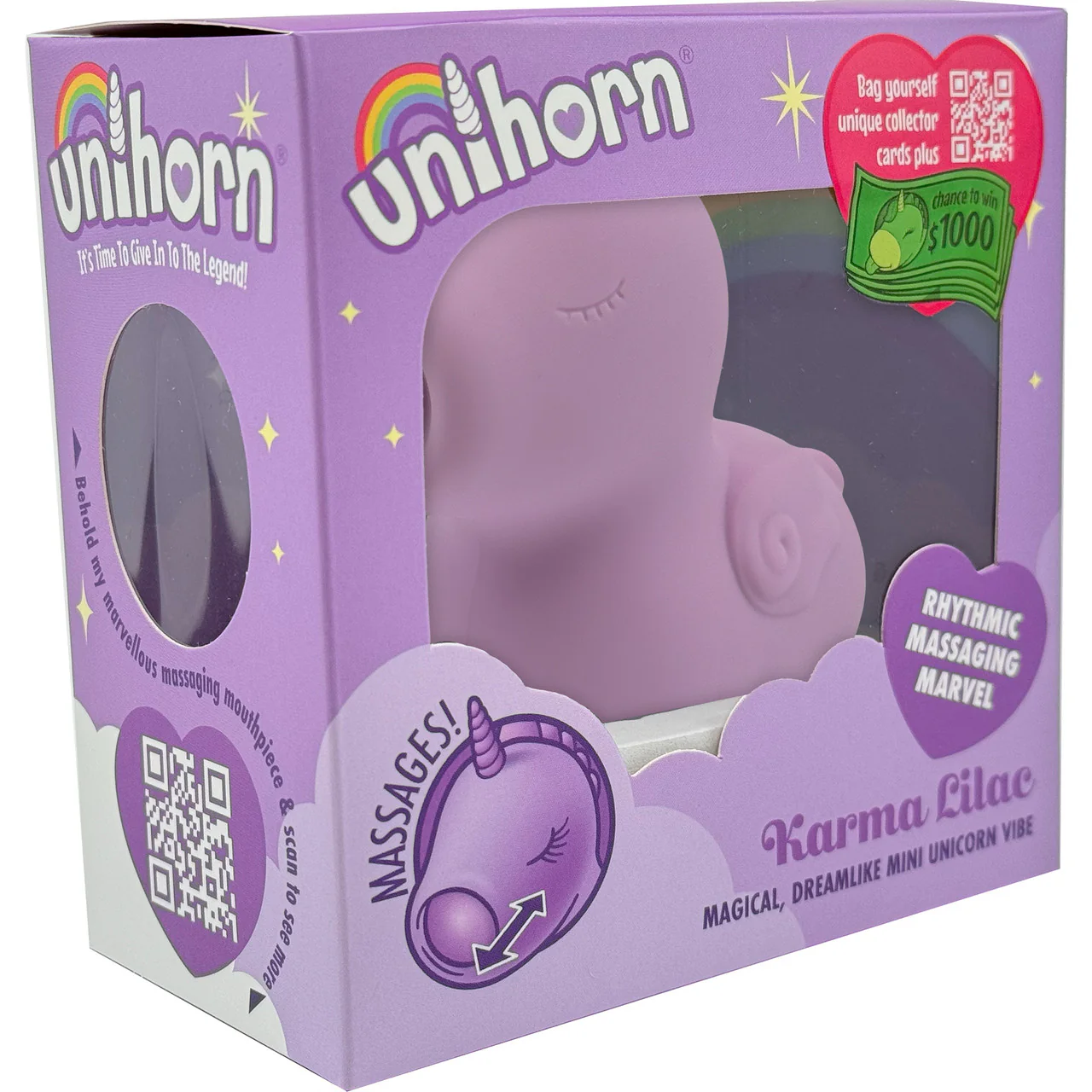 Unihorn Karma Lilac Massaging Silicone Clitoral Vibrator - Purple - Image 13