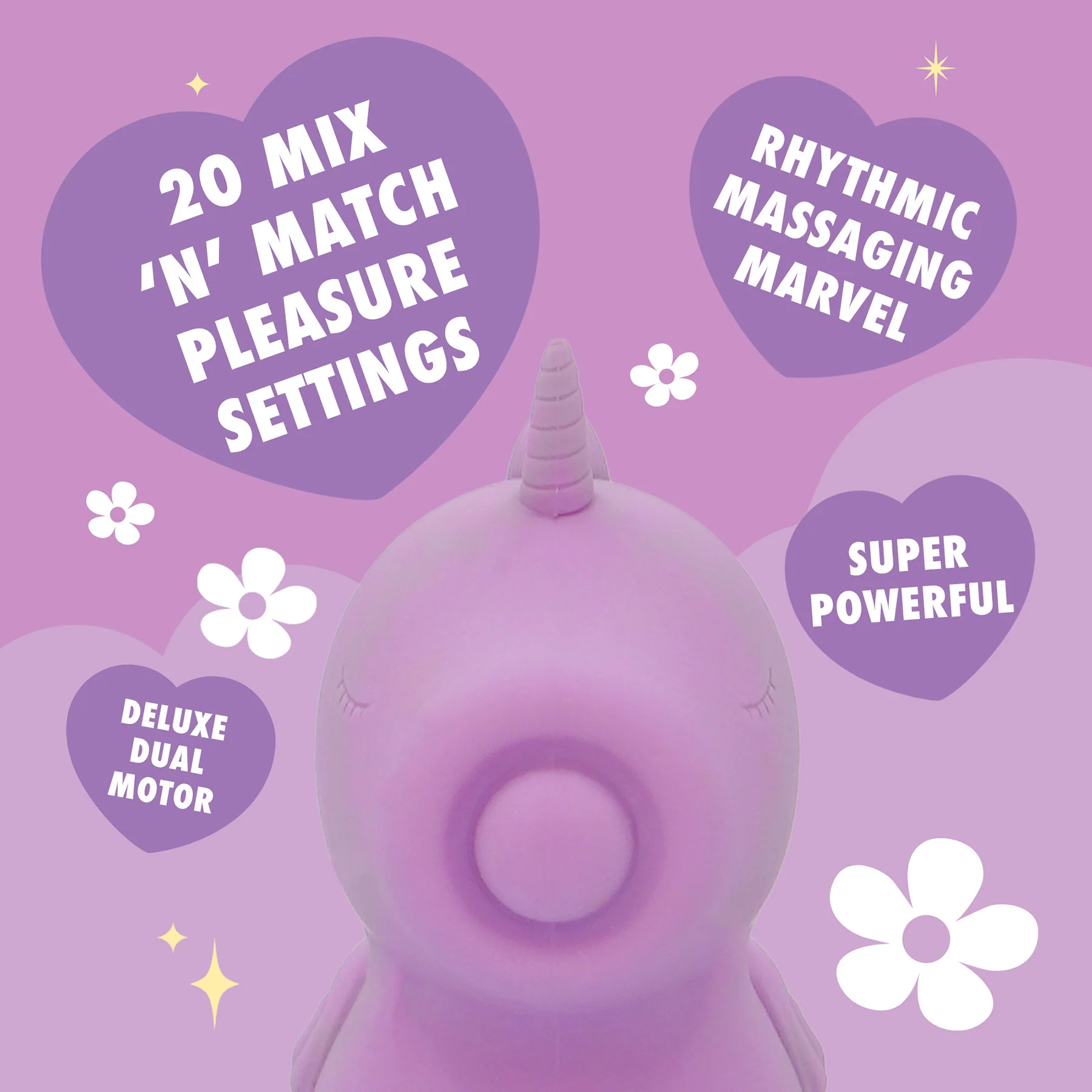 Unihorn Karma Lilac Massaging Silicone Clitoral Vibrator - Purple - Image 3