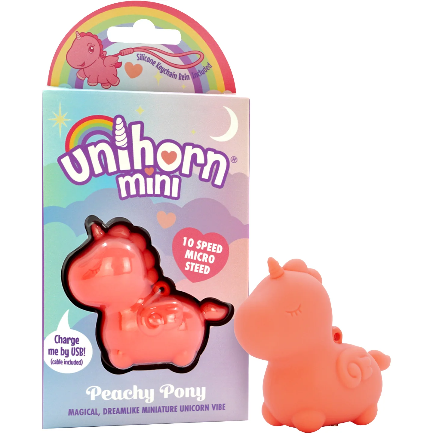 Unihorn Mini Peachy Pony Rechargeable Silicone Clitoral Vibrator - Image 6