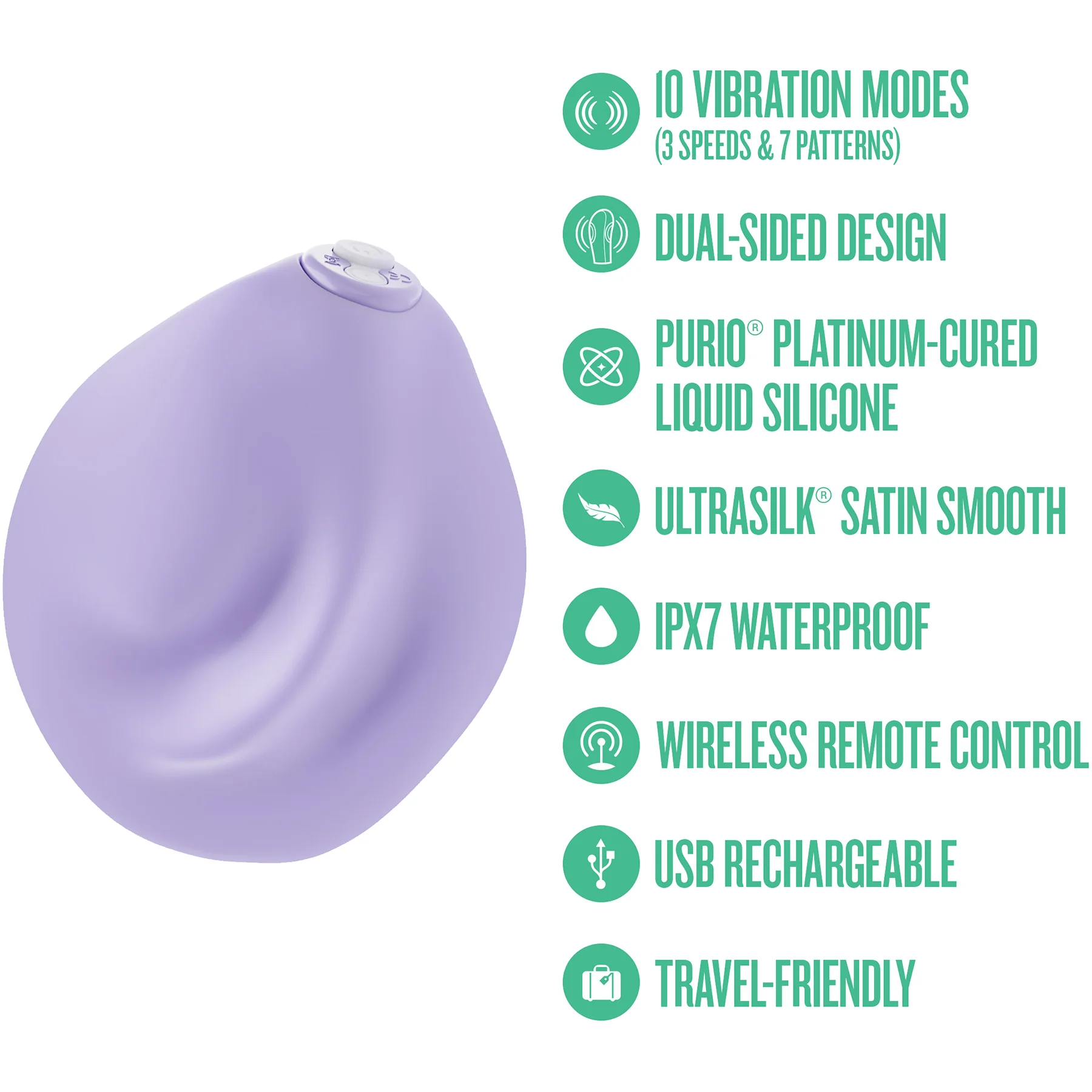 URSELF™ Pulse Pad Double Sided Vibrating Silicone Grinder With Remote - Image 13