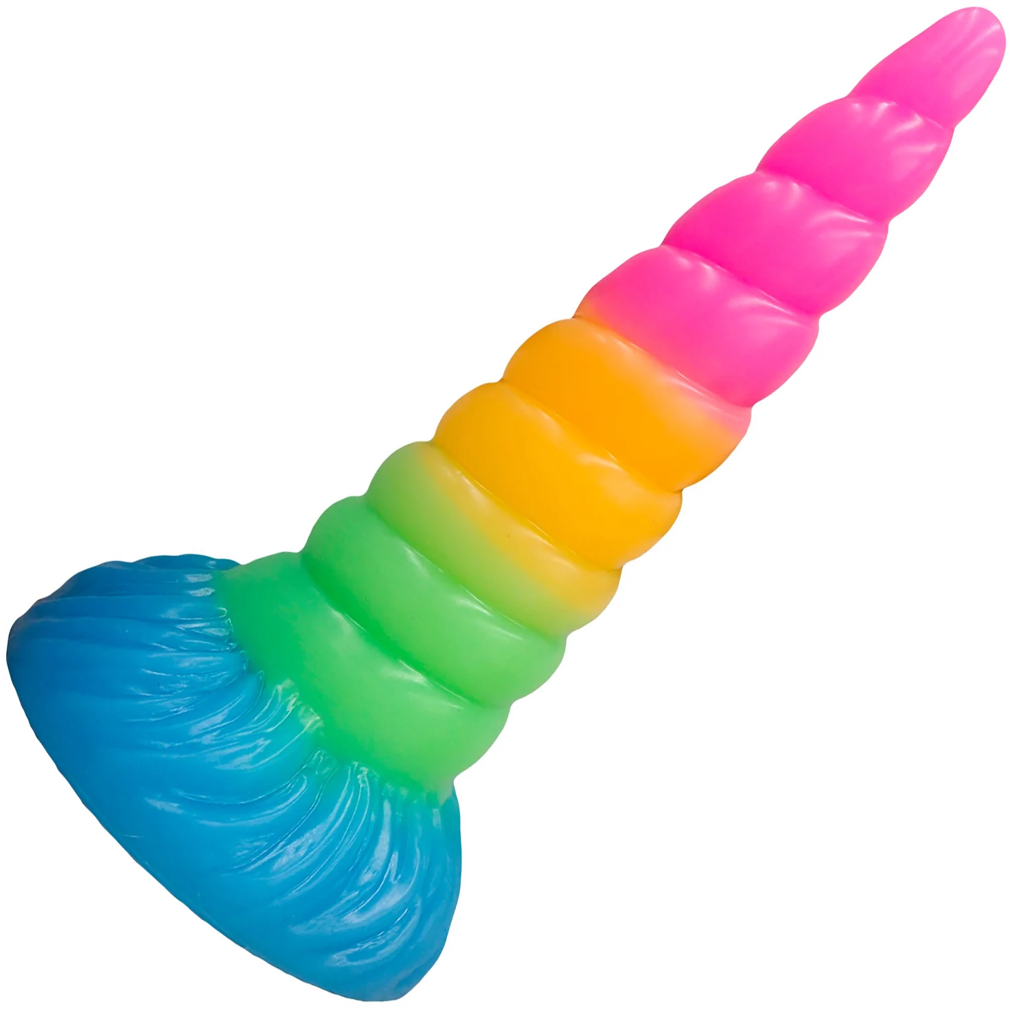 Vac-U-Lock X Fantasy Fuckers Celestial Unicorn Horn Glow-in-the-Dark 7.75" Silicone Dildo