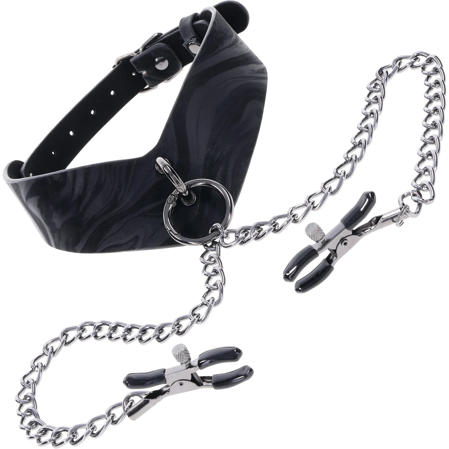 Velvet Noir Collar With Removable Nipple Clamps By Sportsheets - Image 8