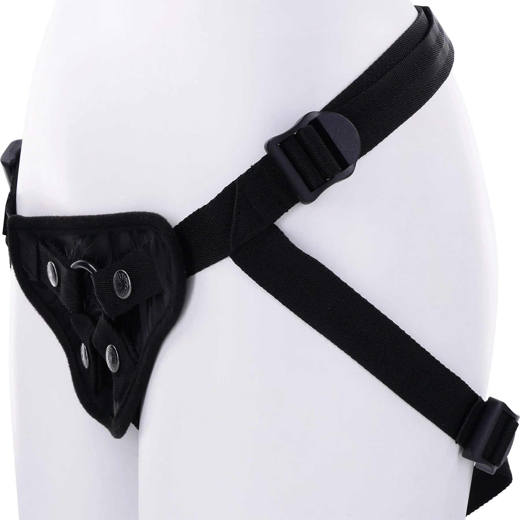 Velvet Noir Faux Leather Strap On Harness By Sportsheets - Image 3