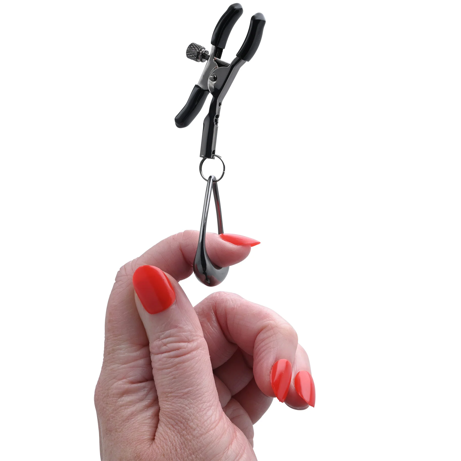 Velvet Noir Tuggable Nipple Clamps By Sportsheets - Image 2