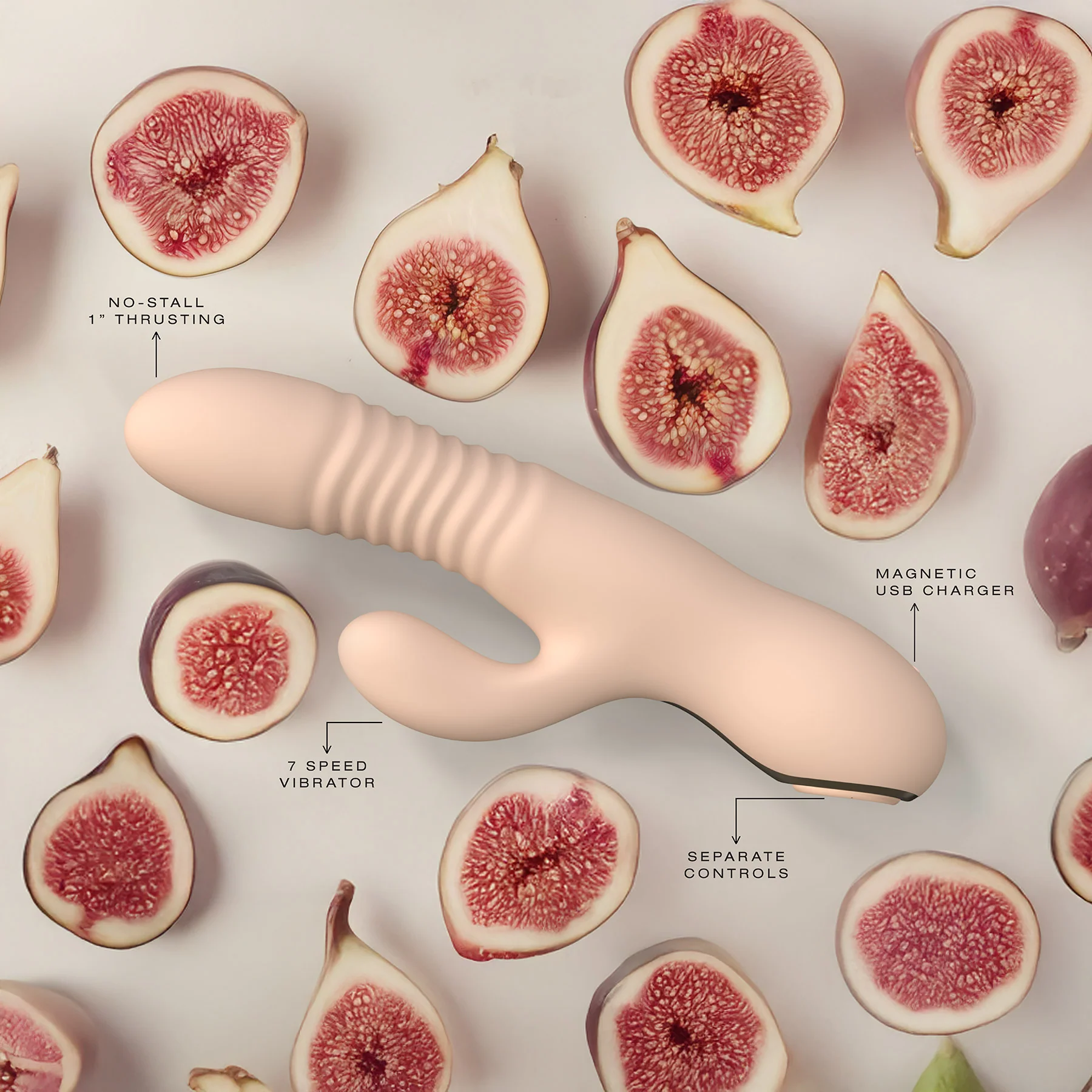 Velvet Thruster VC100 Rabbit Thrusting Dual Stimulation Silicone Vibrator - Image 2