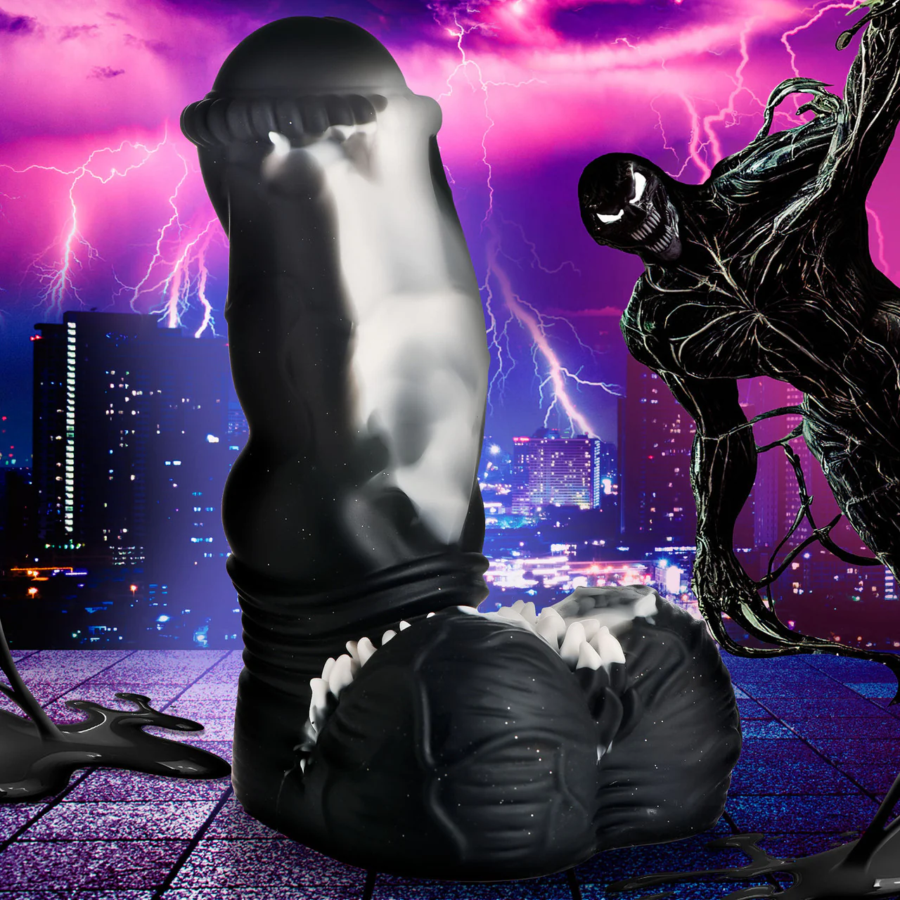 Venom 8" Silicone Suction Cup Dildo By Creature Cocks - Image 15