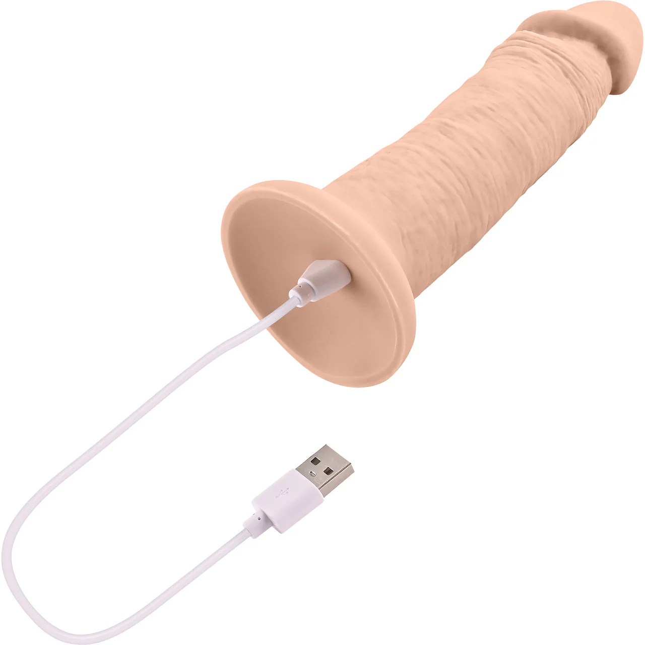 Vibrating Rechargeable Waterproof 6" Silicone Suction Cup Dildo By Evolved Novelties - Vanilla - Image 5
