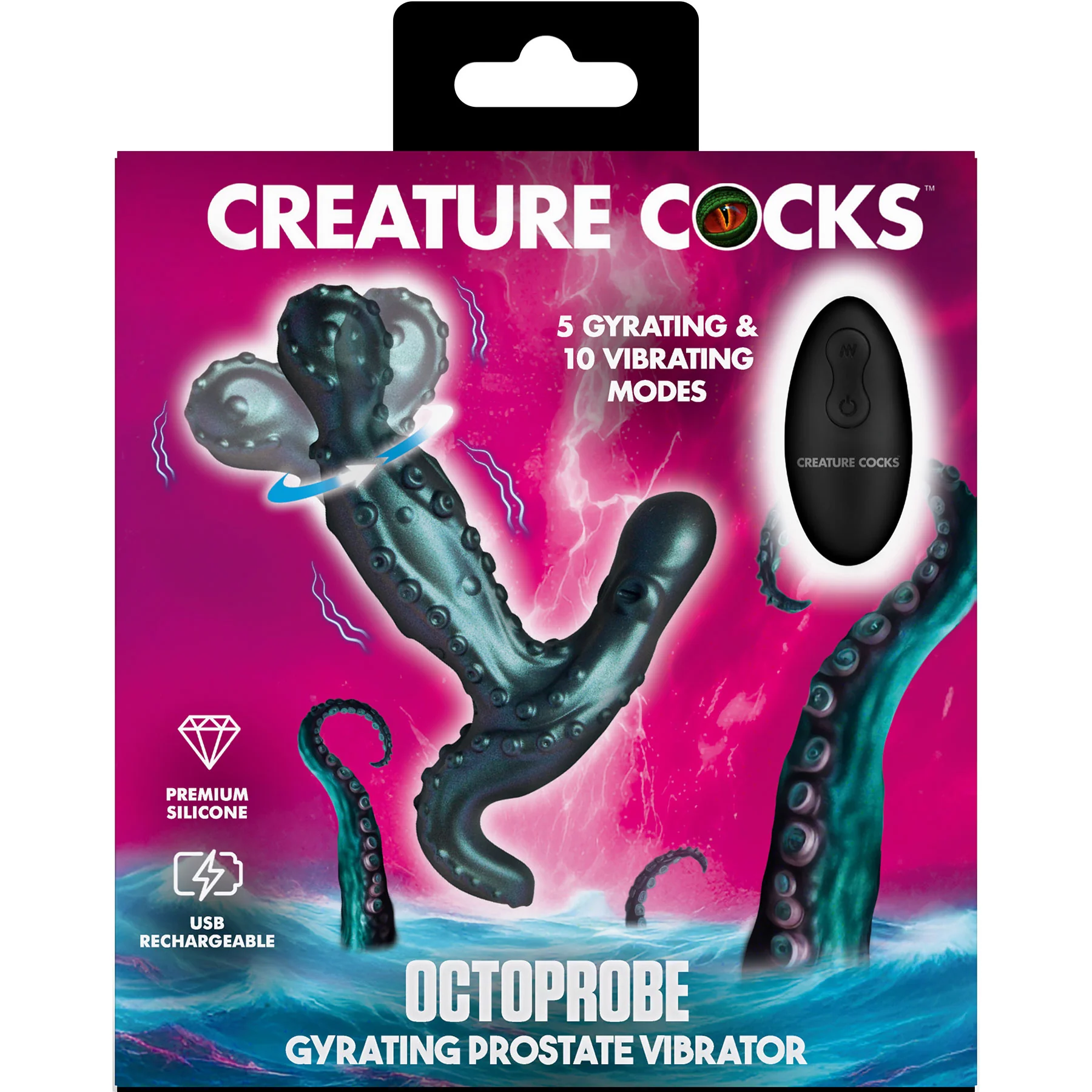 Octoprobe Gyrating Silicone Prostate Vibrator With Remote By Creature Cocks - Image 12