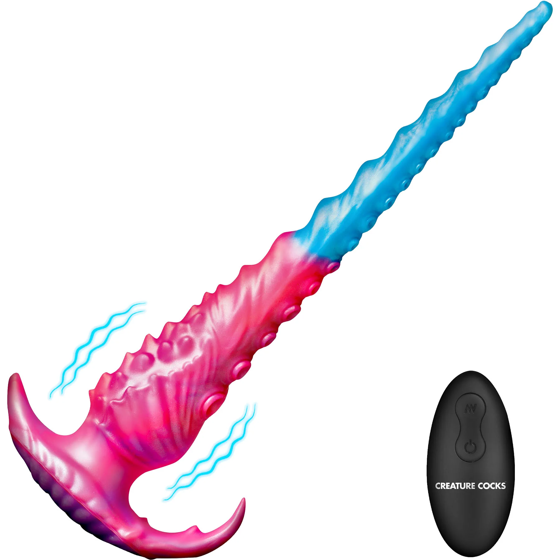 Vibropus 13" Vibrating Rechargeable Silicone Anal Dildo With Remote By Creature Cocks - Image 5