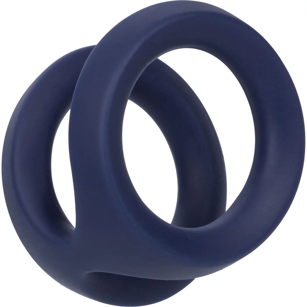Viceroy Dual Ring Ultra-Soft Silicone Cock Ring By CalExotics - Blue - Image 4
