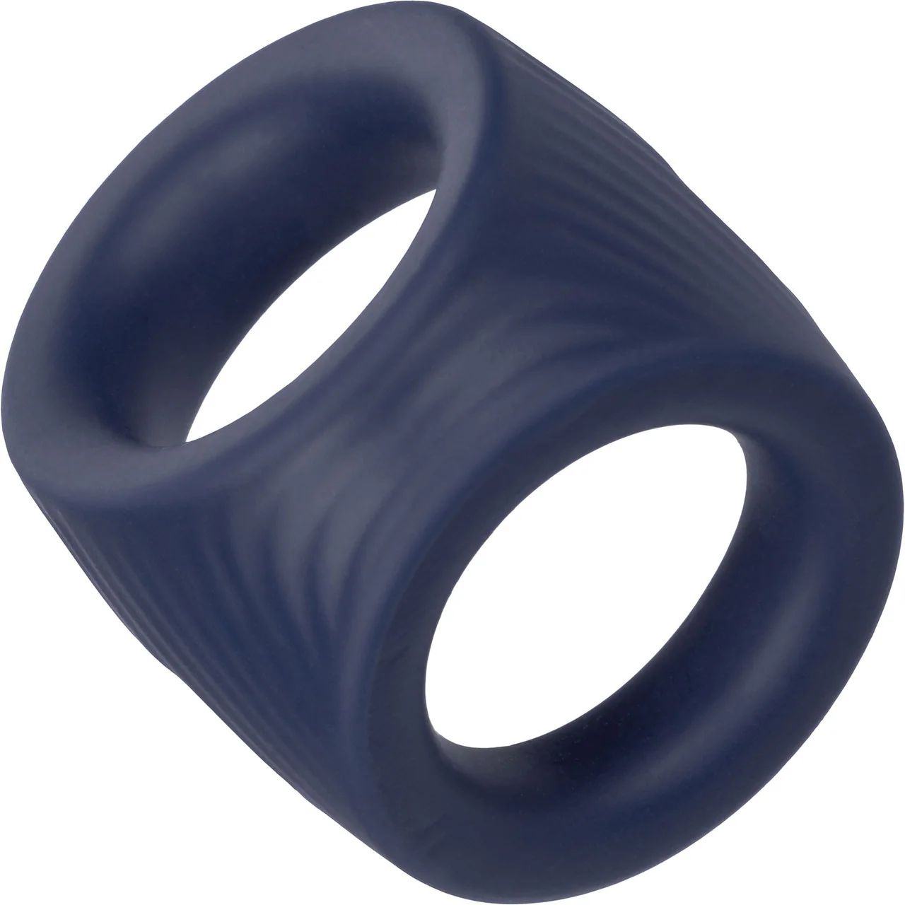 Viceroy Max Dual Ring Ultra-Soft Silicone Cock Ring By CalExotics - Blue - Image 3