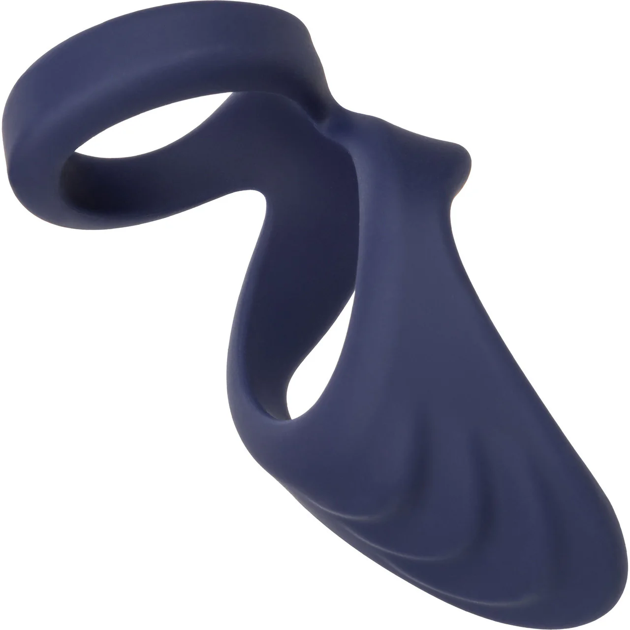 Viceroy Perineum Dual Ring Ultra-Soft Silicone Cock Ring By CalExotics - Blue - Image 10