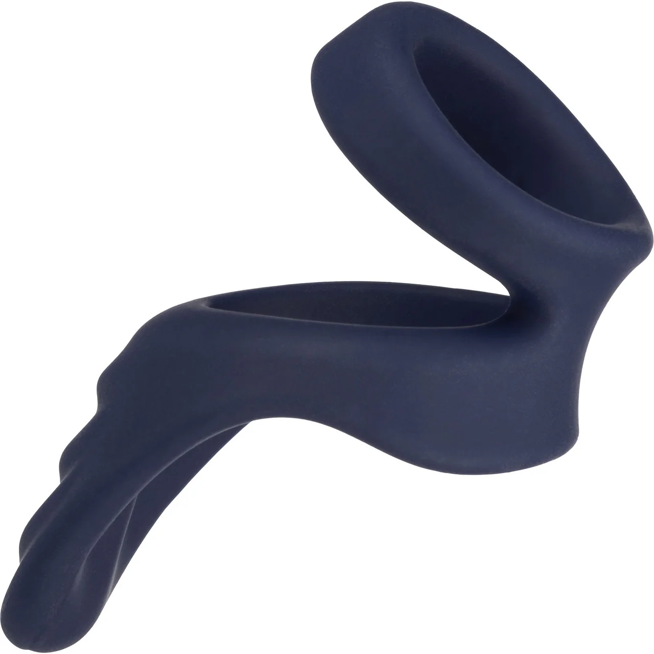 Viceroy Perineum Dual Ring Ultra-Soft Silicone Cock Ring By CalExotics - Blue - Image 5