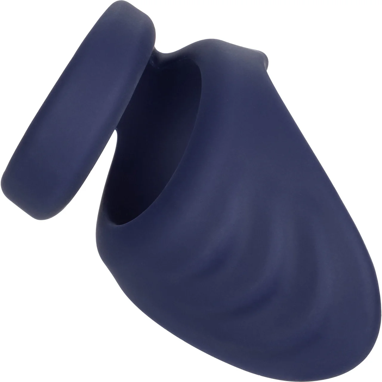 Viceroy Perineum Dual Ring Ultra-Soft Silicone Cock Ring By CalExotics - Blue - Image 7