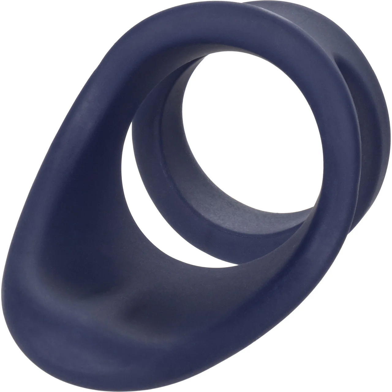 Viceroy Perineum Dual Ring Ultra-Soft Silicone Cock Ring By CalExotics - Blue - Image 8