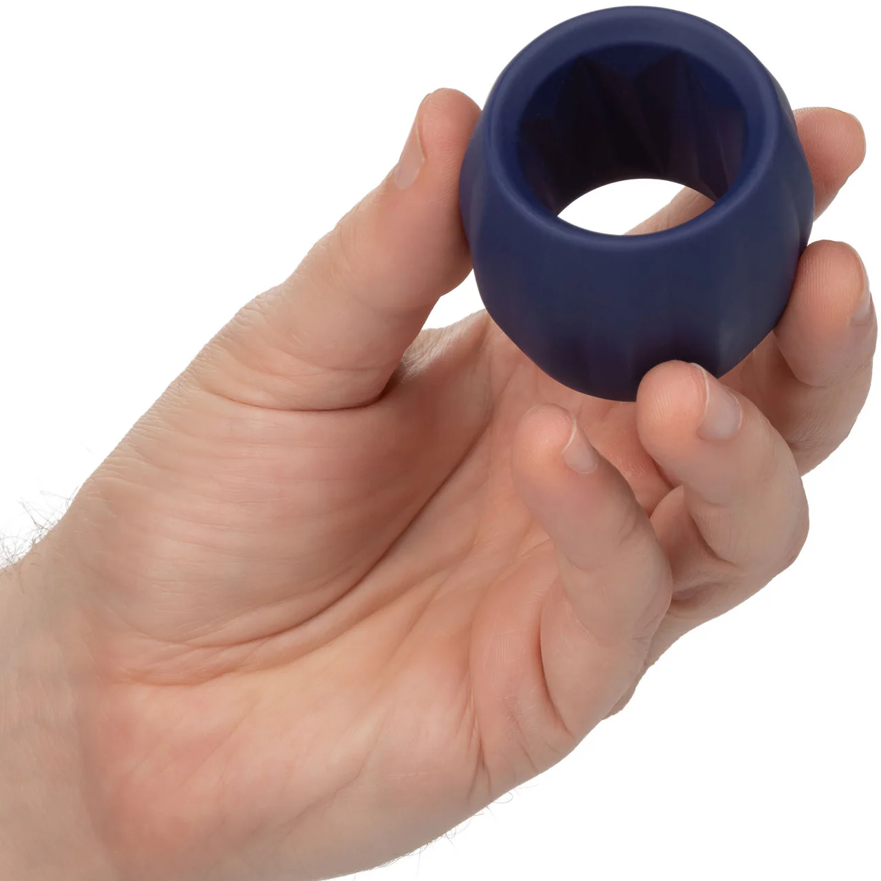 Viceroy Reverse Stamina Ring Ultra-Soft Silicone Cock Ring By CalExotics - Blue - Image 2