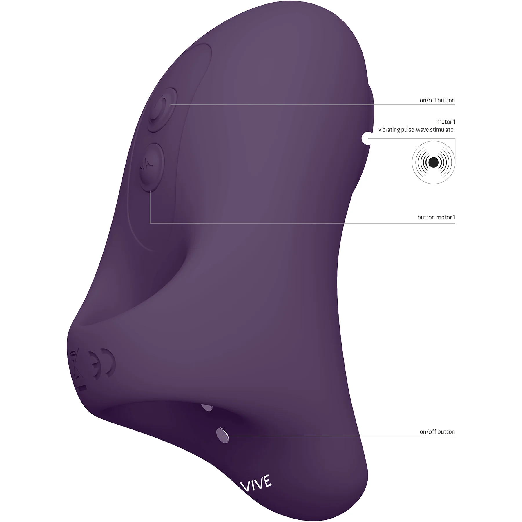 Vive Hana Rechargeable Silicone Pulse Wave Finger Vibrator - Image 6