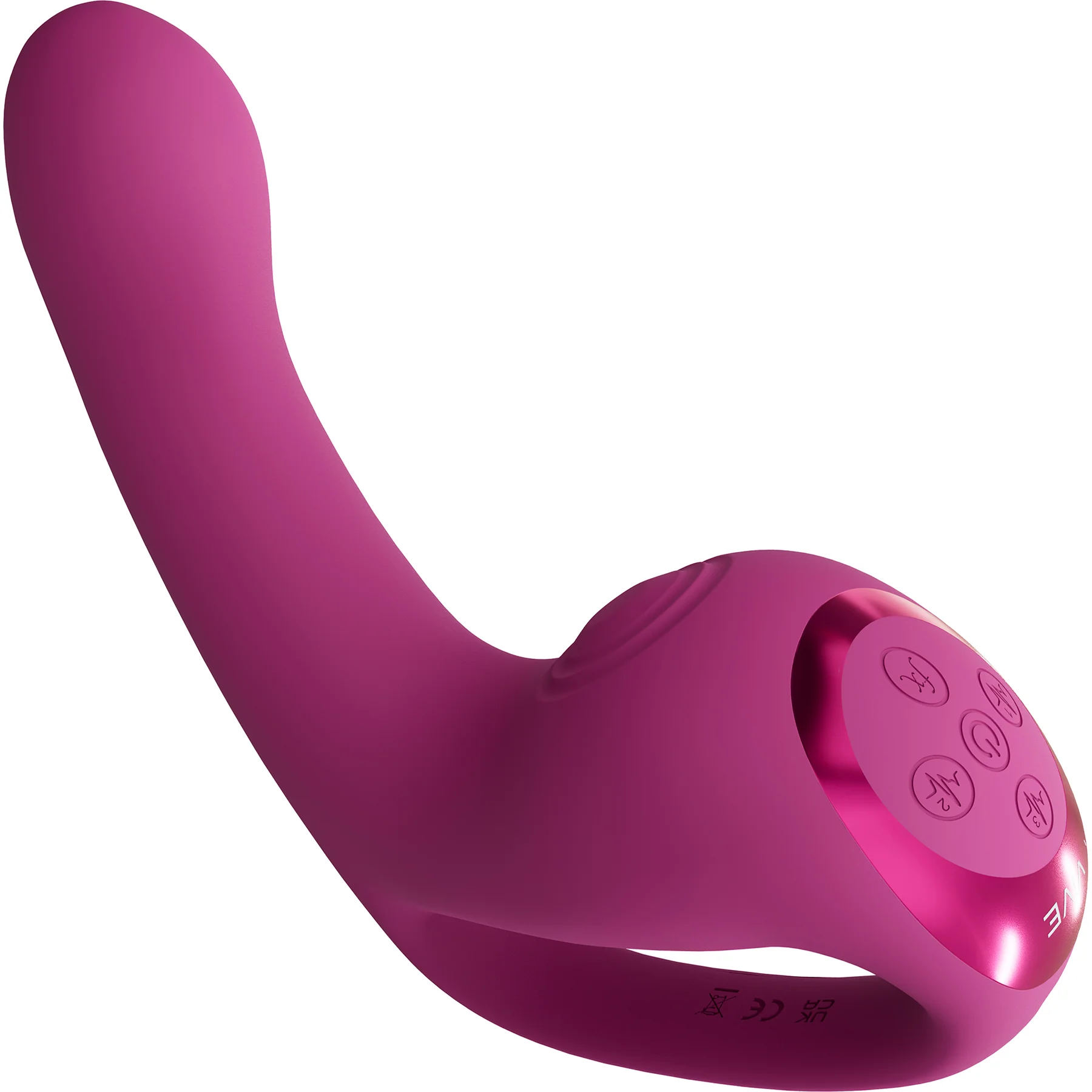 Vive Riko Rechargeable Silicone Triple Thumper Vibrator With Finger Motion - Image 4