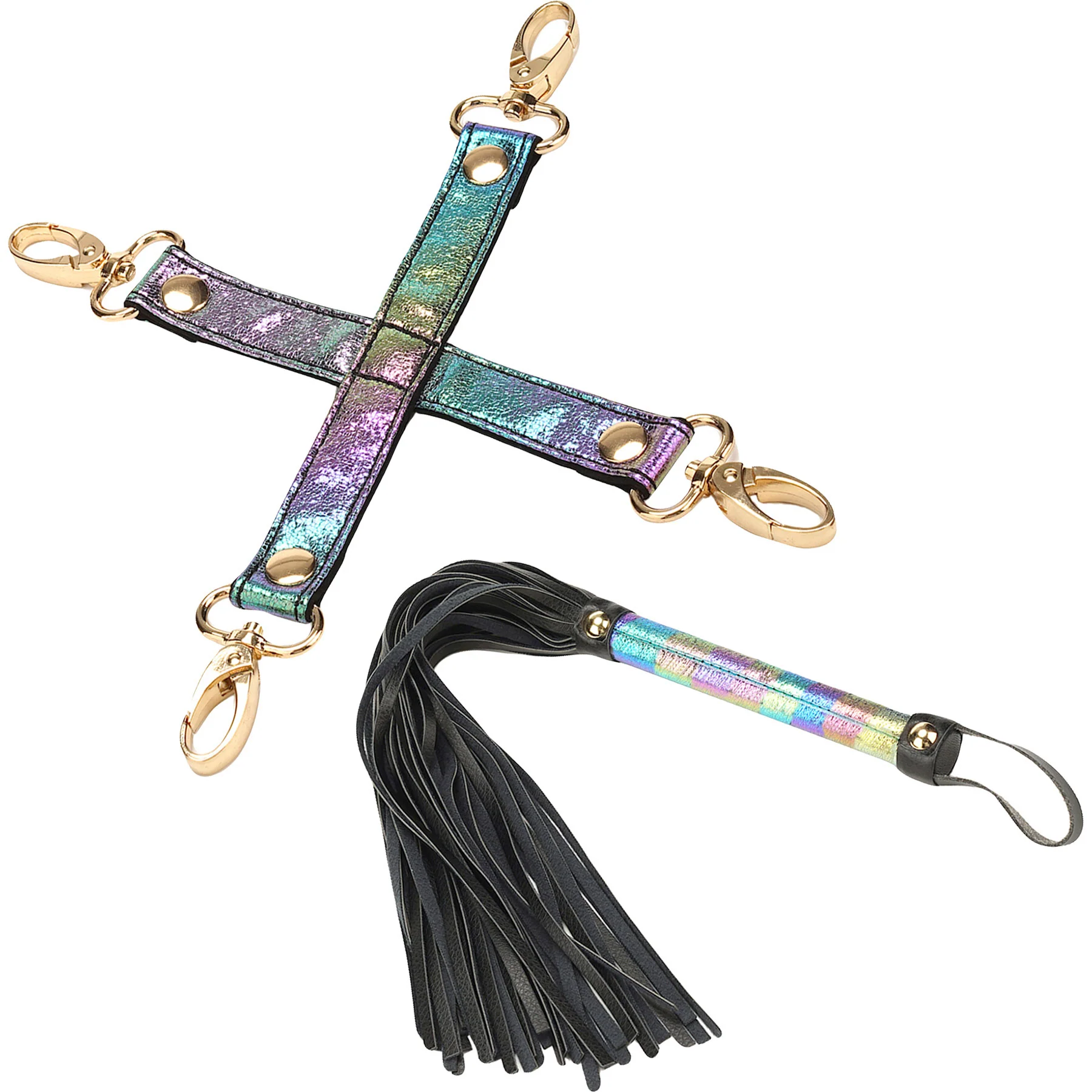 Vivid Rainbow Glossy Multicolor 8 Piece Soft Bondage Kit By Liebe Seele - Image 6