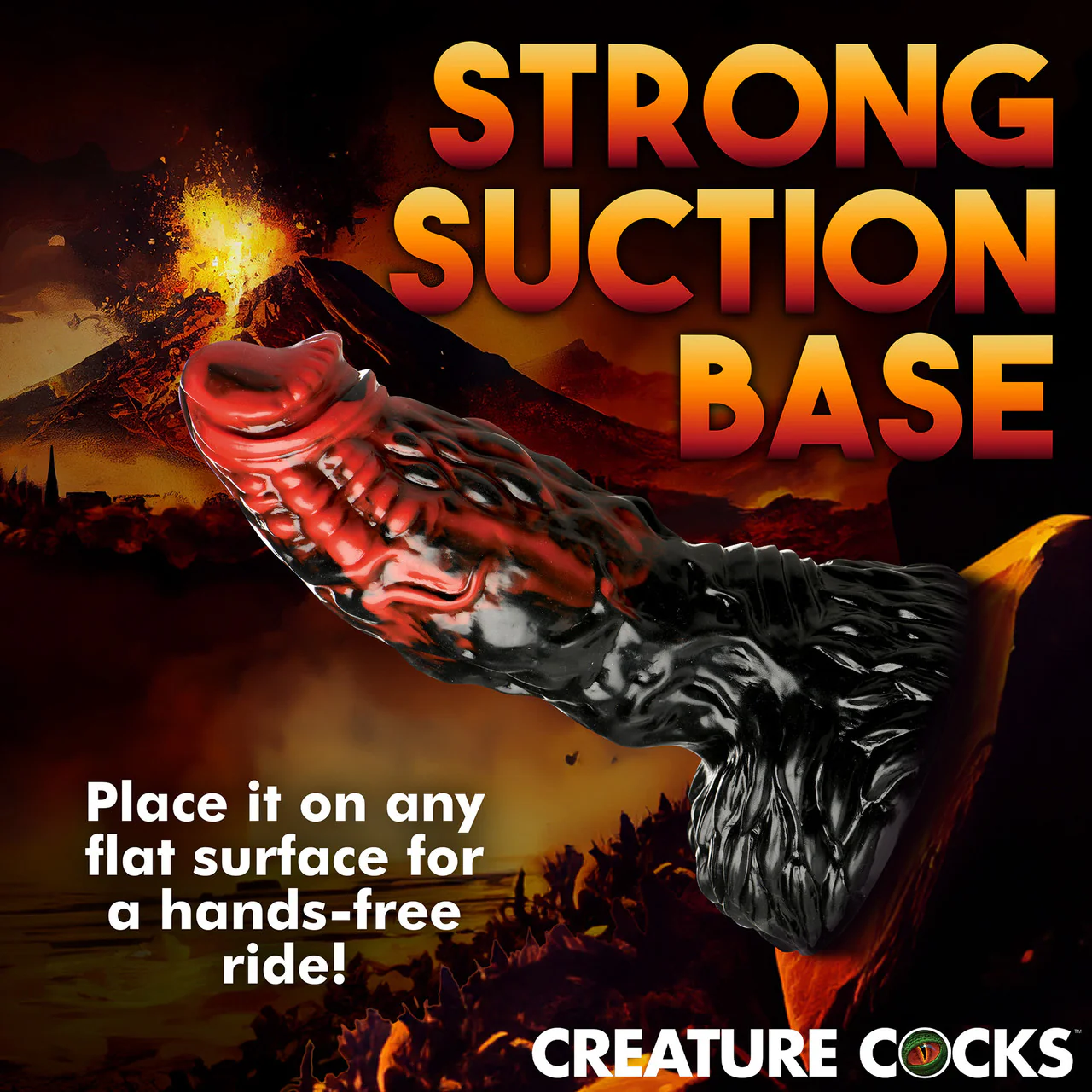 Vulcan 8.75" Silicone Suction Cup Dildo With Balls By Creature Cocks - Image 10