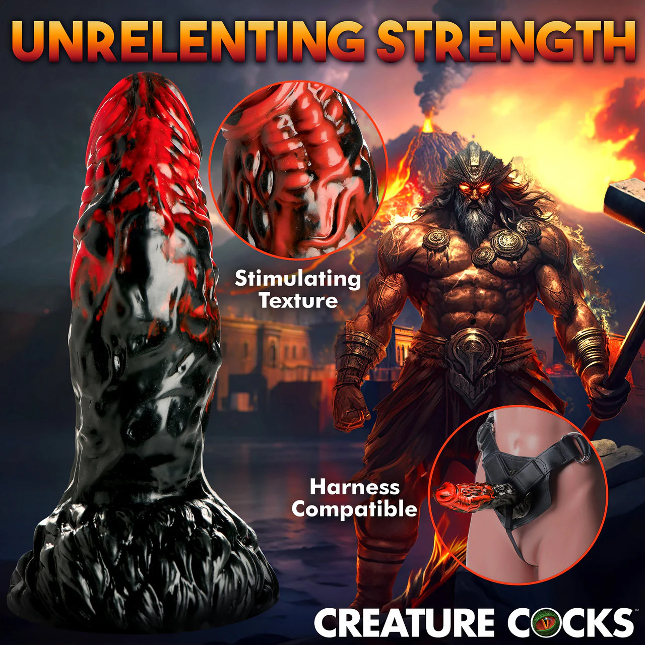 Vulcan 8.75" Silicone Suction Cup Dildo With Balls By Creature Cocks - Image 13