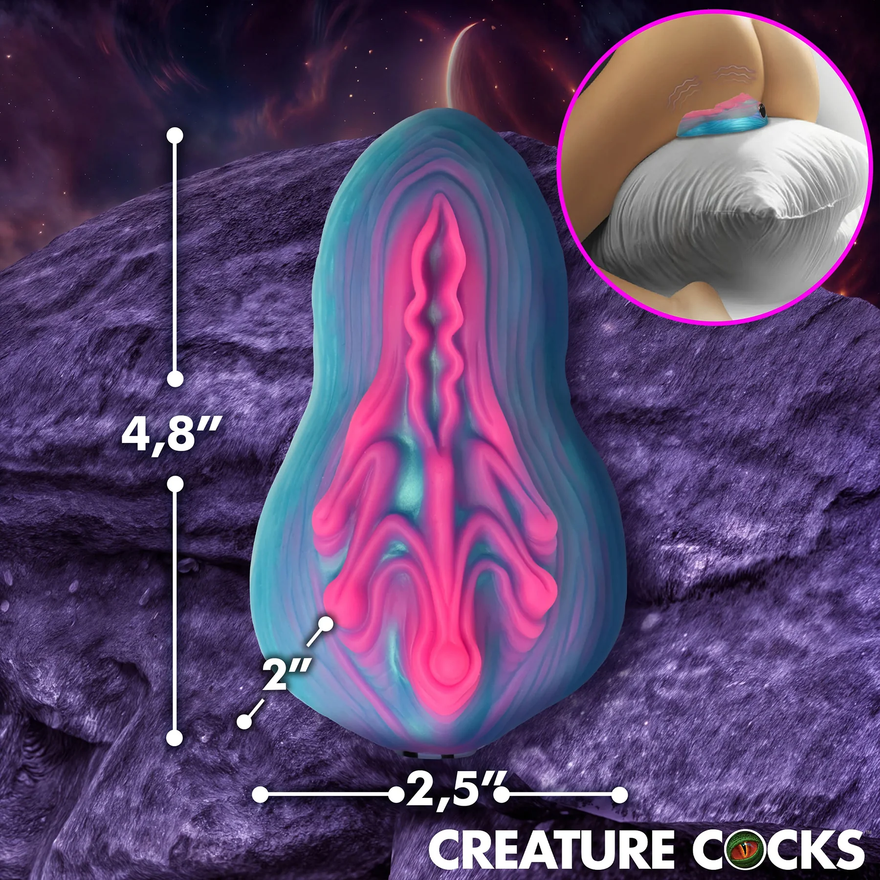 Vulvaron Rechargeable Silicone Vibrating Grinder With Remote By Creature Cocks - Image 6
