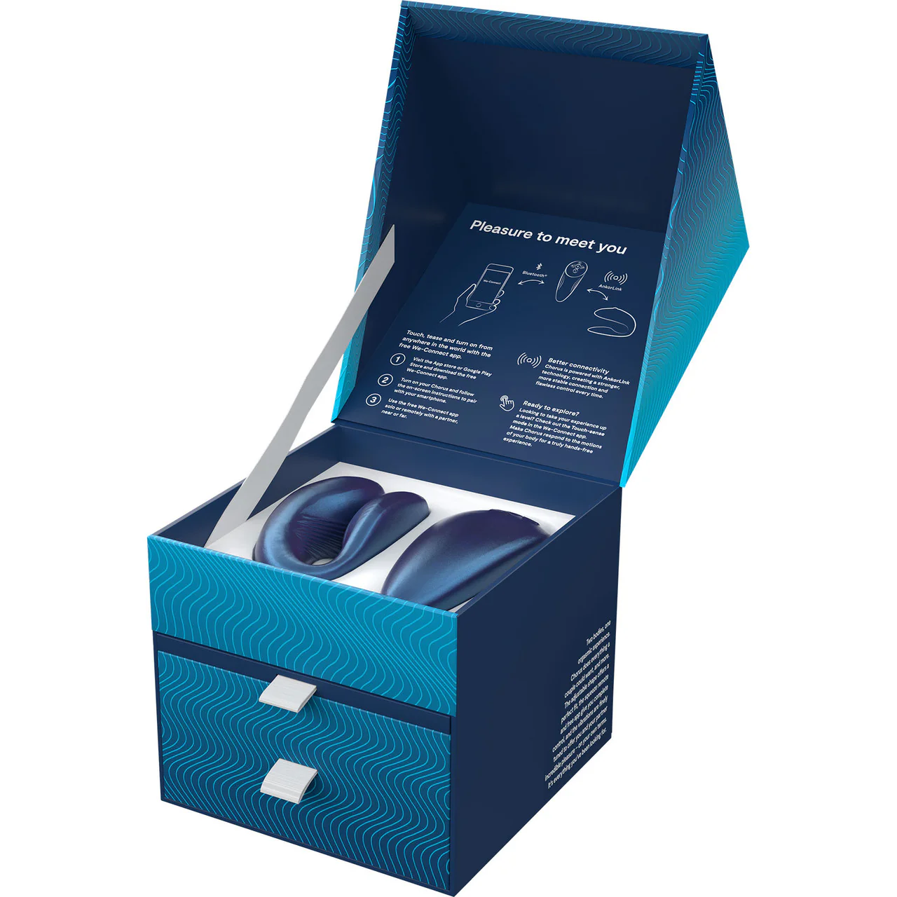 We-Vibe Chorus Remote & App Controlled Couples Vibrator - Cosmic Blue - Image 9